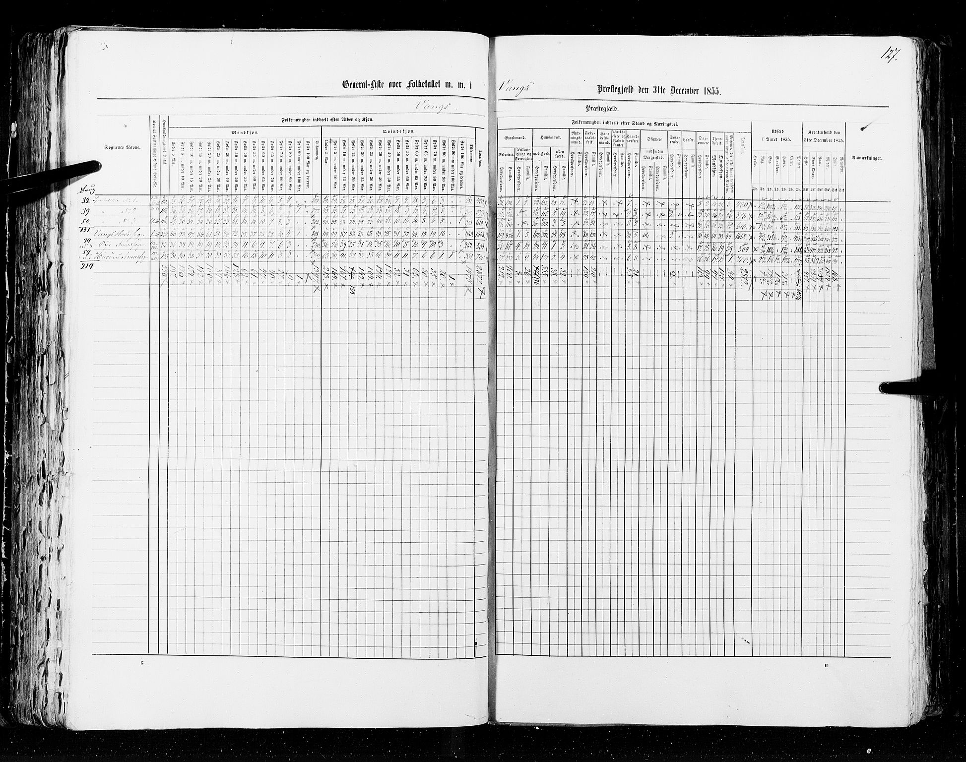 RA, Census 1855, vol. 2: Kristians amt, Buskerud amt og Jarlsberg og Larvik amt, 1855, p. 127