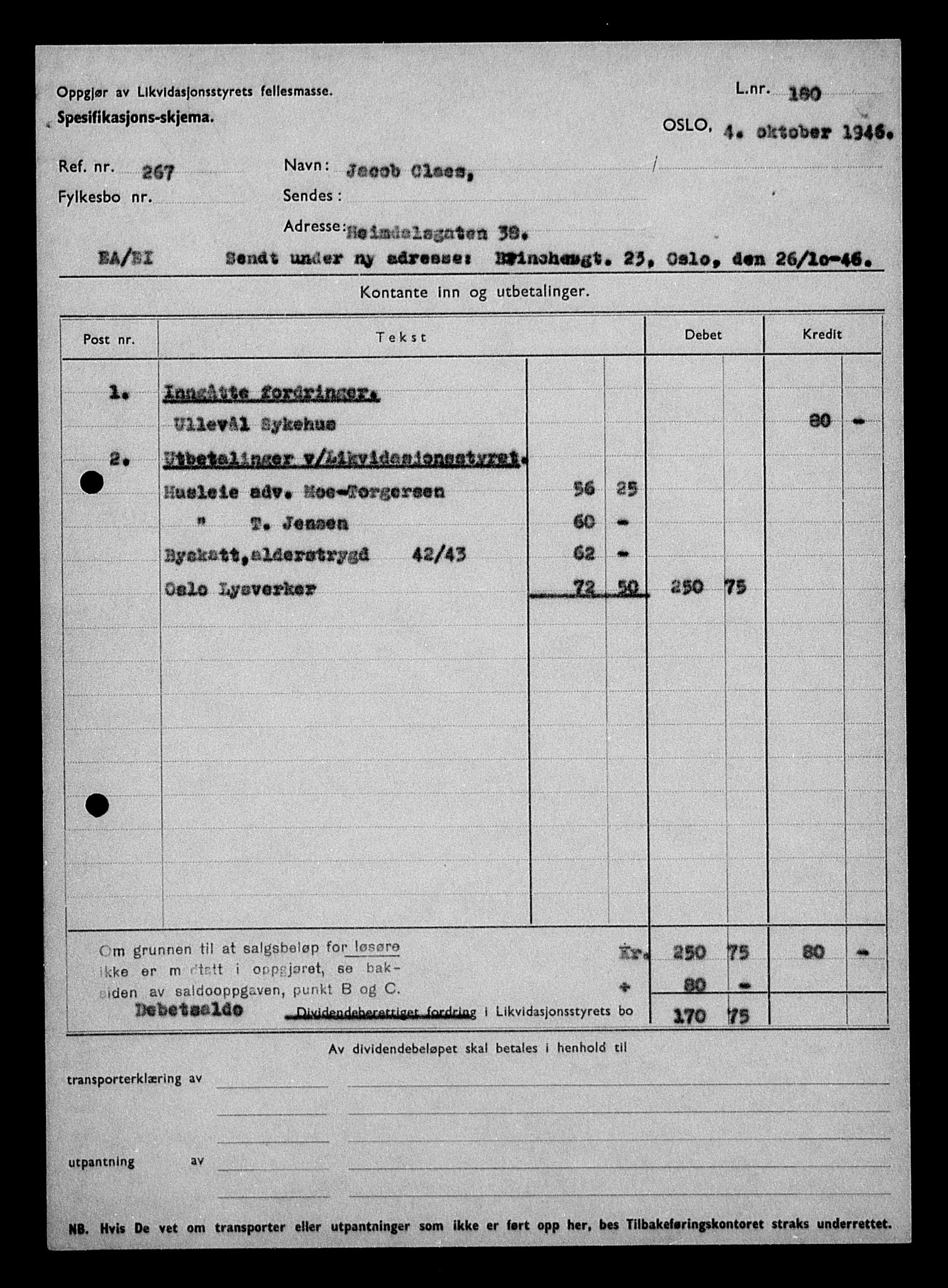 Justisdepartementet, Tilbakeføringskontoret for inndratte formuer, AV/RA-S-1564/H/Hc/Hcc/L0928: --, 1945-1947, p. 371