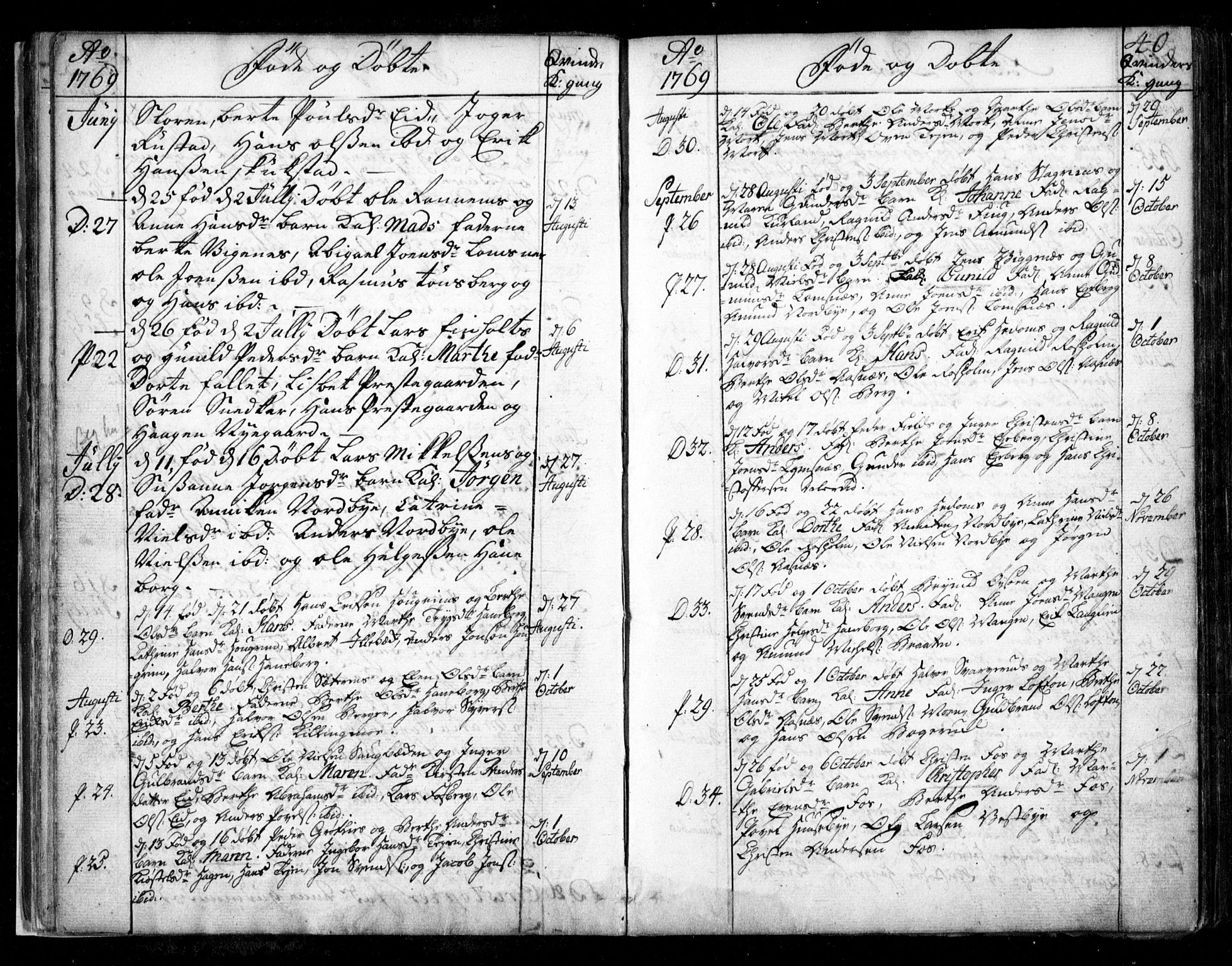 Aurskog prestekontor Kirkebøker, SAO/A-10304a/F/Fa/L0003: Parish register (official) no. I 3, 1767-1807, p. 40