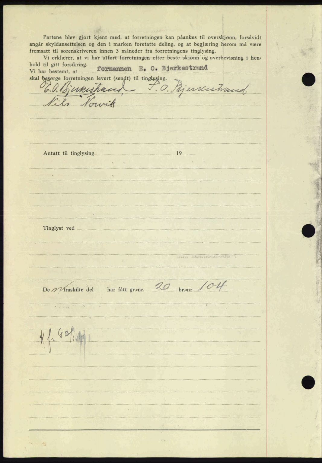 Nordmøre sorenskriveri, AV/SAT-A-4132/1/2/2Ca: Mortgage book no. A91, 1941-1942, Diary no: : 1951/1941