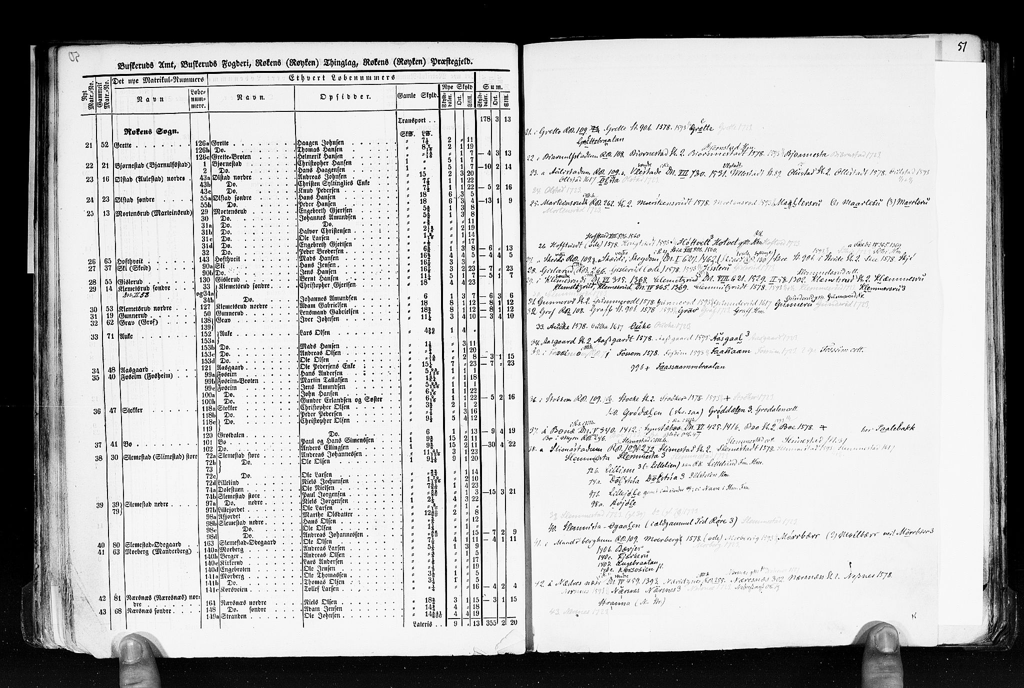 Rygh, AV/RA-PA-0034/F/Fb/L0005: Matrikkelen for 1838 - Buskerud amt (Buskerud fylke), 1838, p. 50b