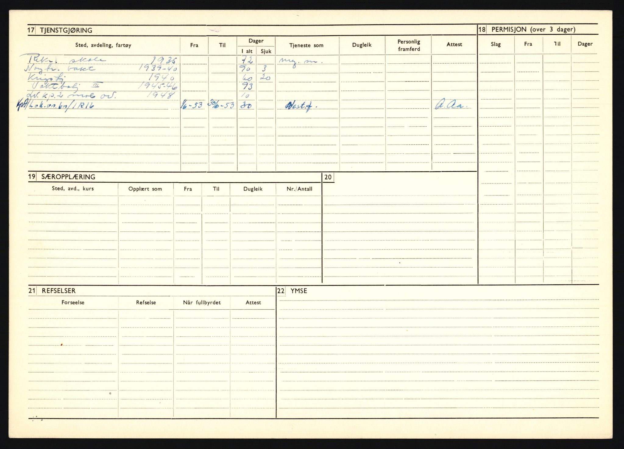 Forsvaret, Troms infanteriregiment nr. 16, AV/RA-RAFA-3146/P/Pa/L0019: Rulleblad for regimentets menige mannskaper, årsklasse 1935, 1935, p. 256