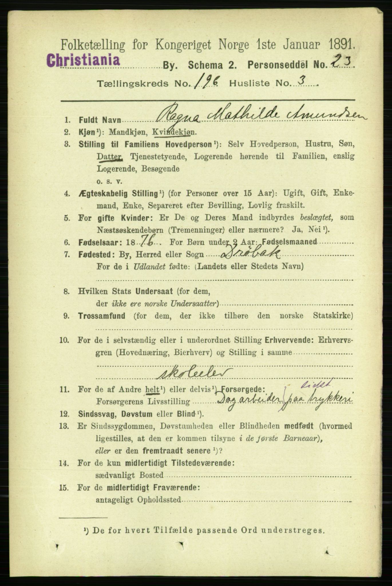 RA, 1891 census for 0301 Kristiania, 1891, p. 118238