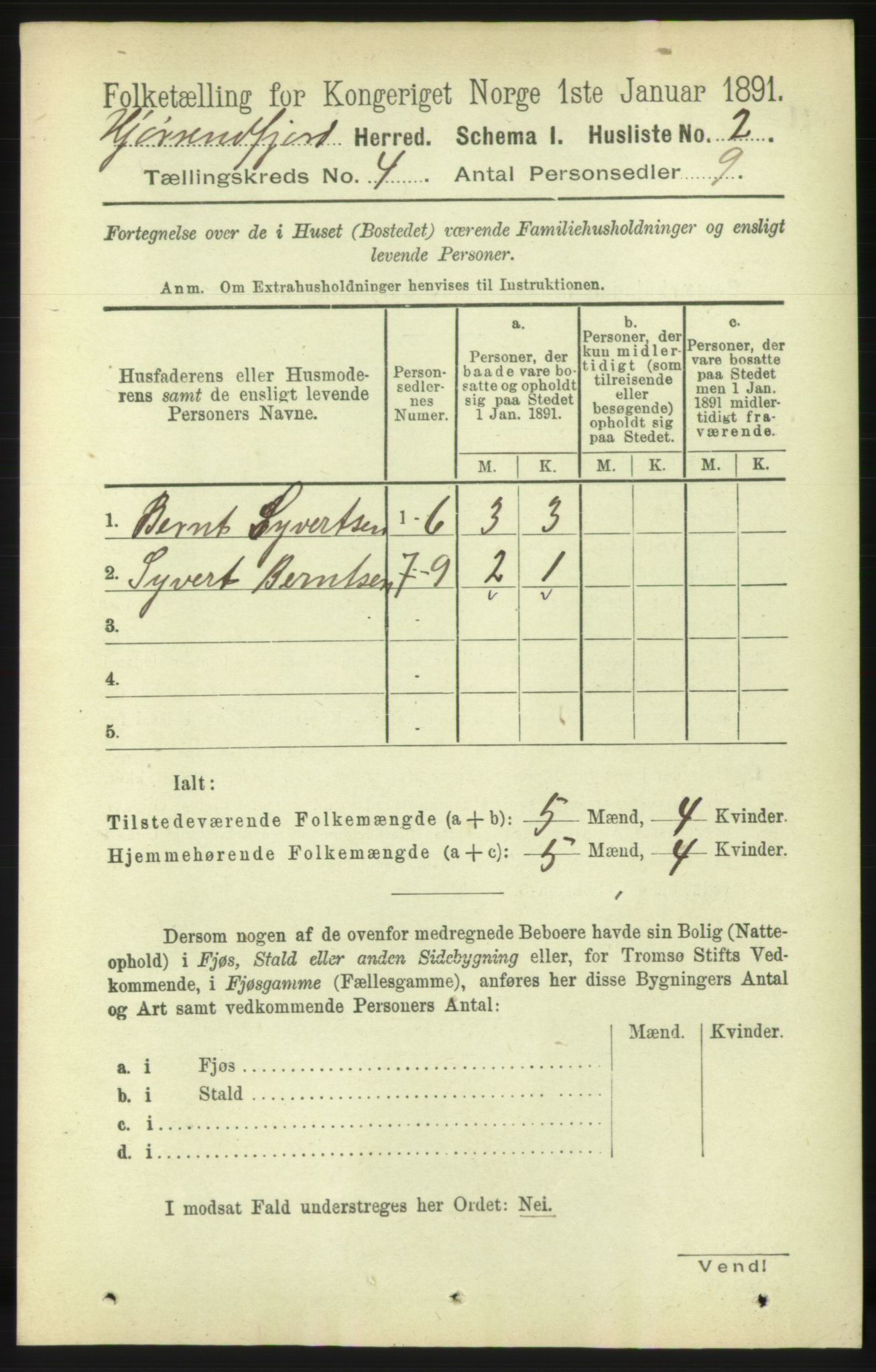 RA, 1891 census for 1522 Hjørundfjord, 1891, p. 641