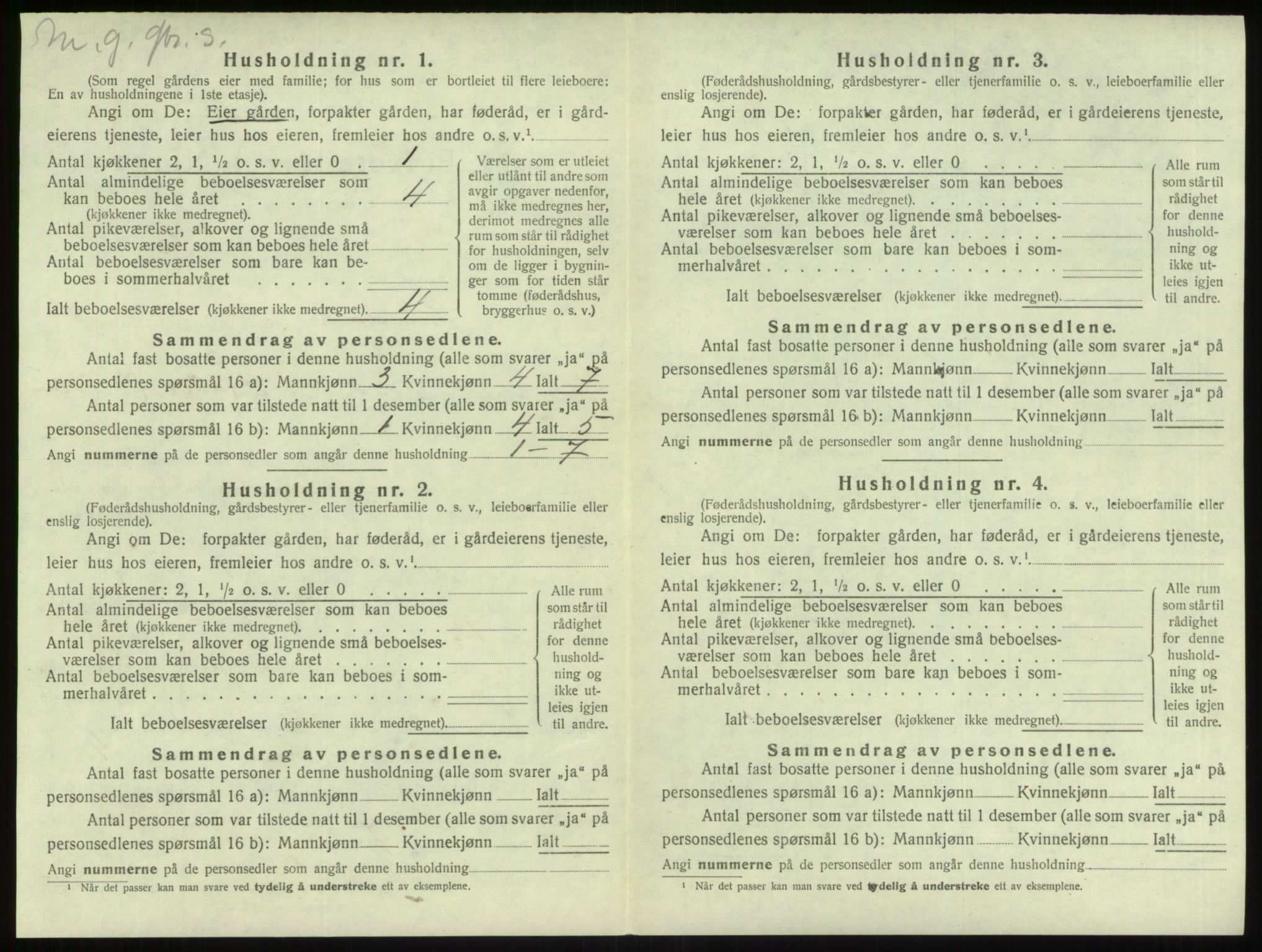 SAB, 1920 census for Lindås, 1920, p. 579