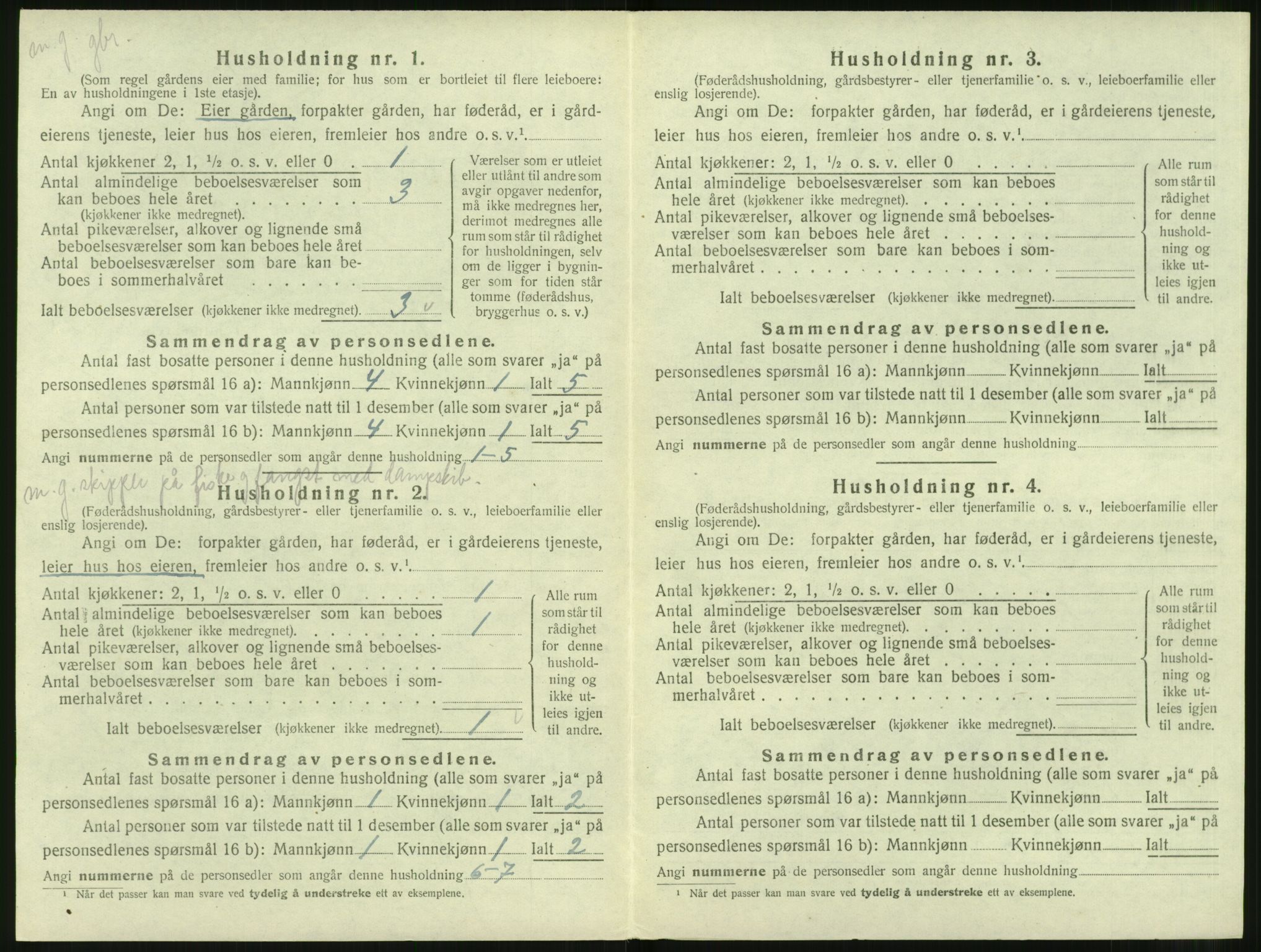 SAT, 1920 census for Hareid, 1920, p. 658