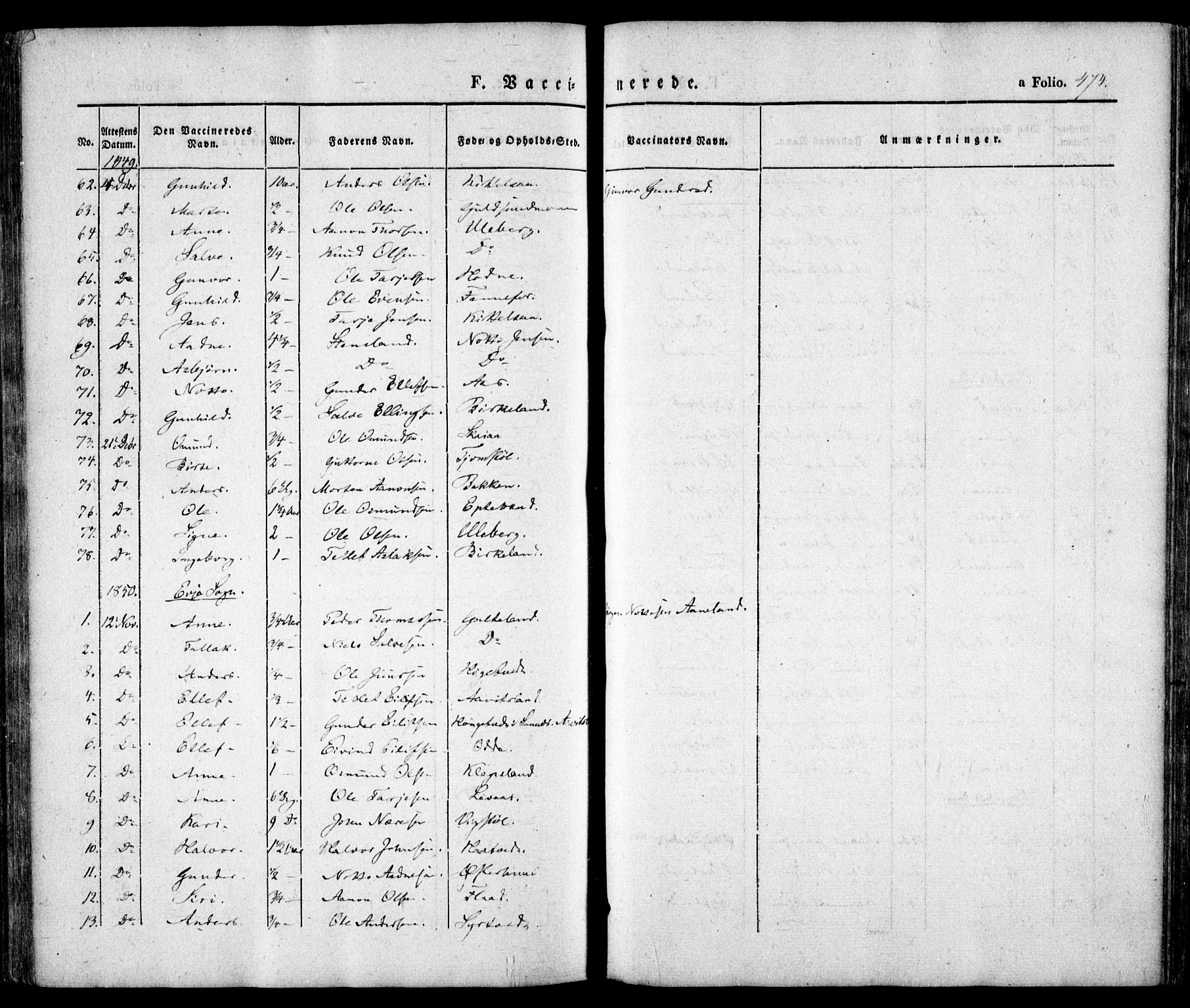 Evje sokneprestkontor, SAK/1111-0008/F/Fa/Faa/L0005: Parish register (official) no. A 5, 1843-1865, p. 474