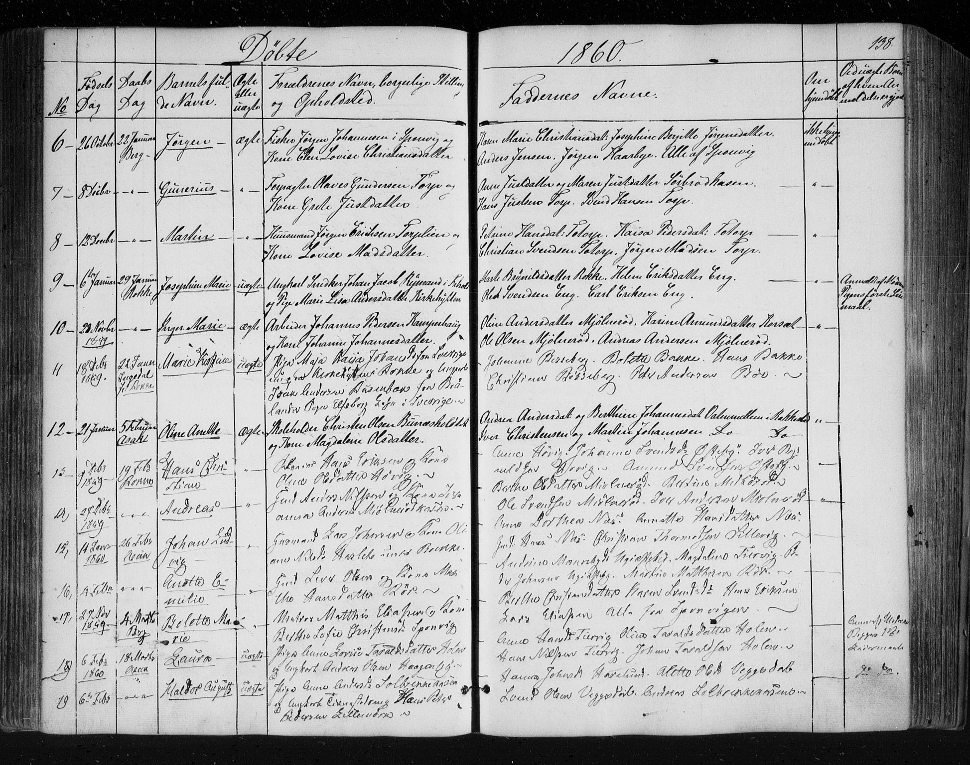 Berg prestekontor Kirkebøker, AV/SAO-A-10902/F/Fa/L0004: Parish register (official) no. I 4, 1843-1860, p. 138