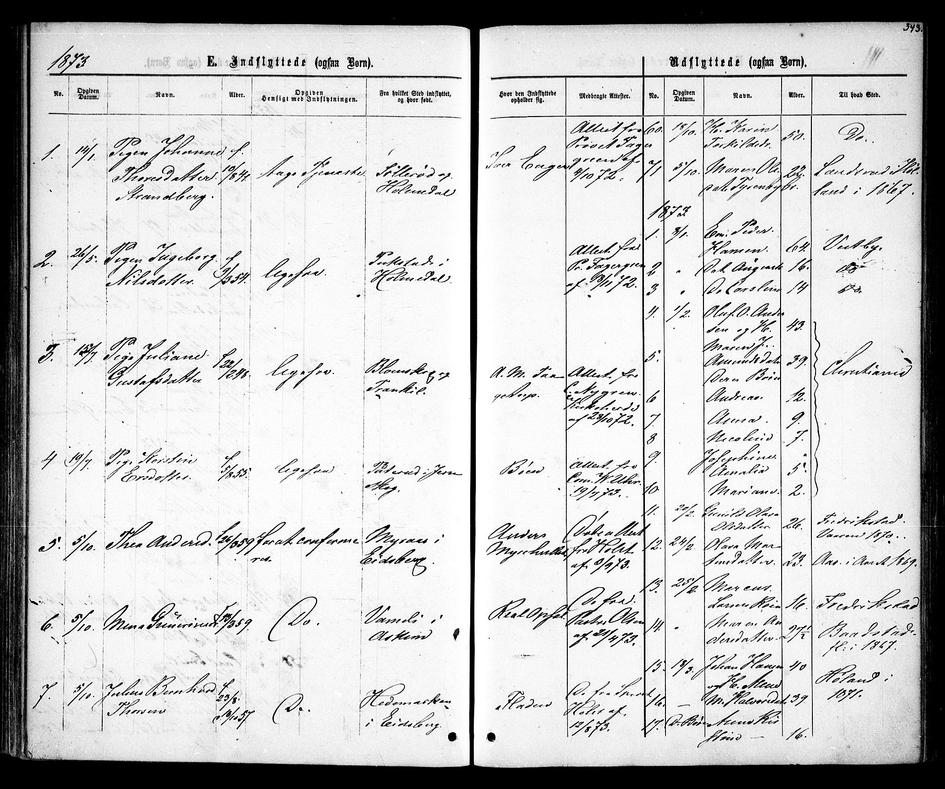 Rødenes prestekontor Kirkebøker, AV/SAO-A-2005/F/Fa/L0008: Parish register (official) no. I 8, 1869-1879, p. 343