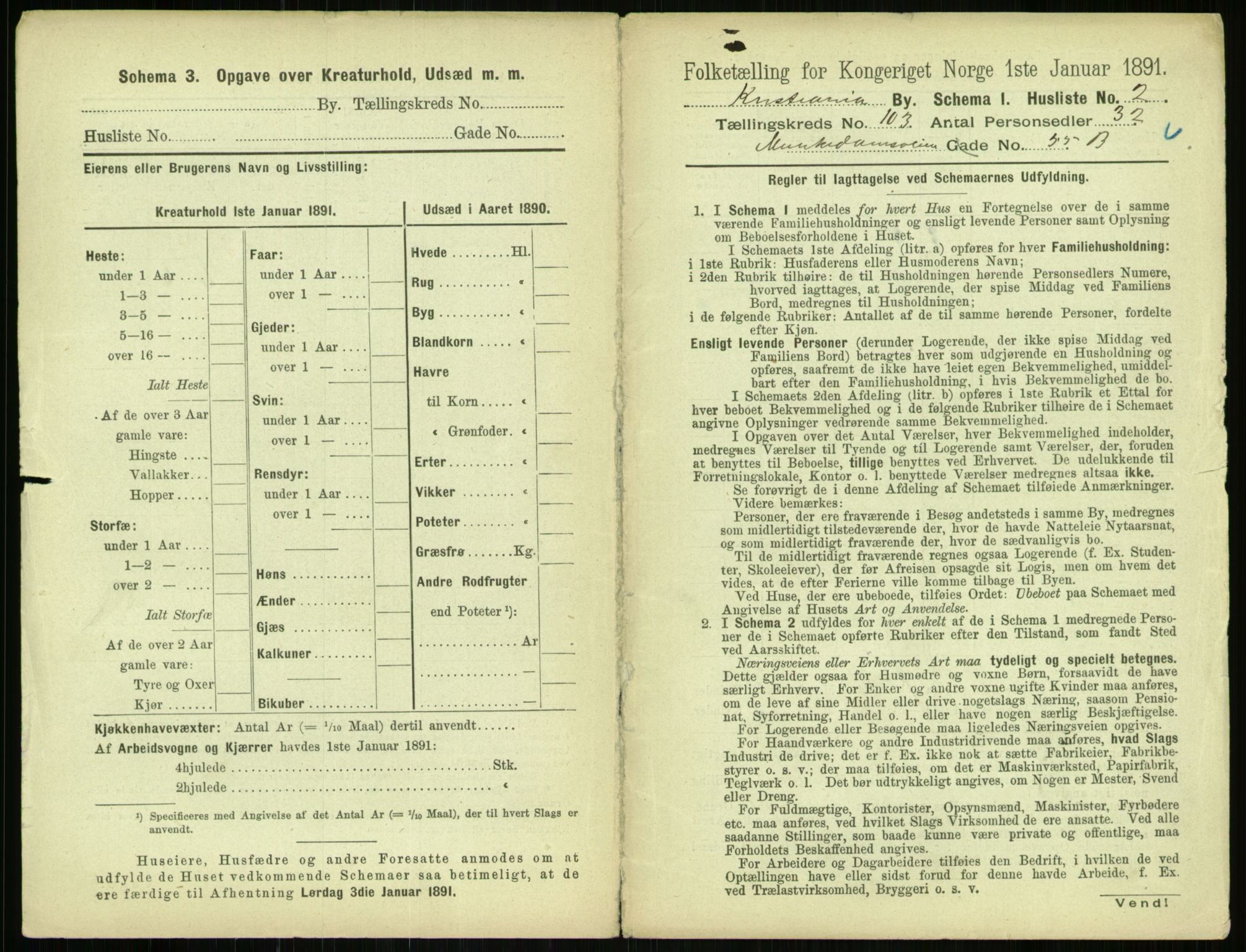 RA, 1891 census for 0301 Kristiania, 1891, p. 51320