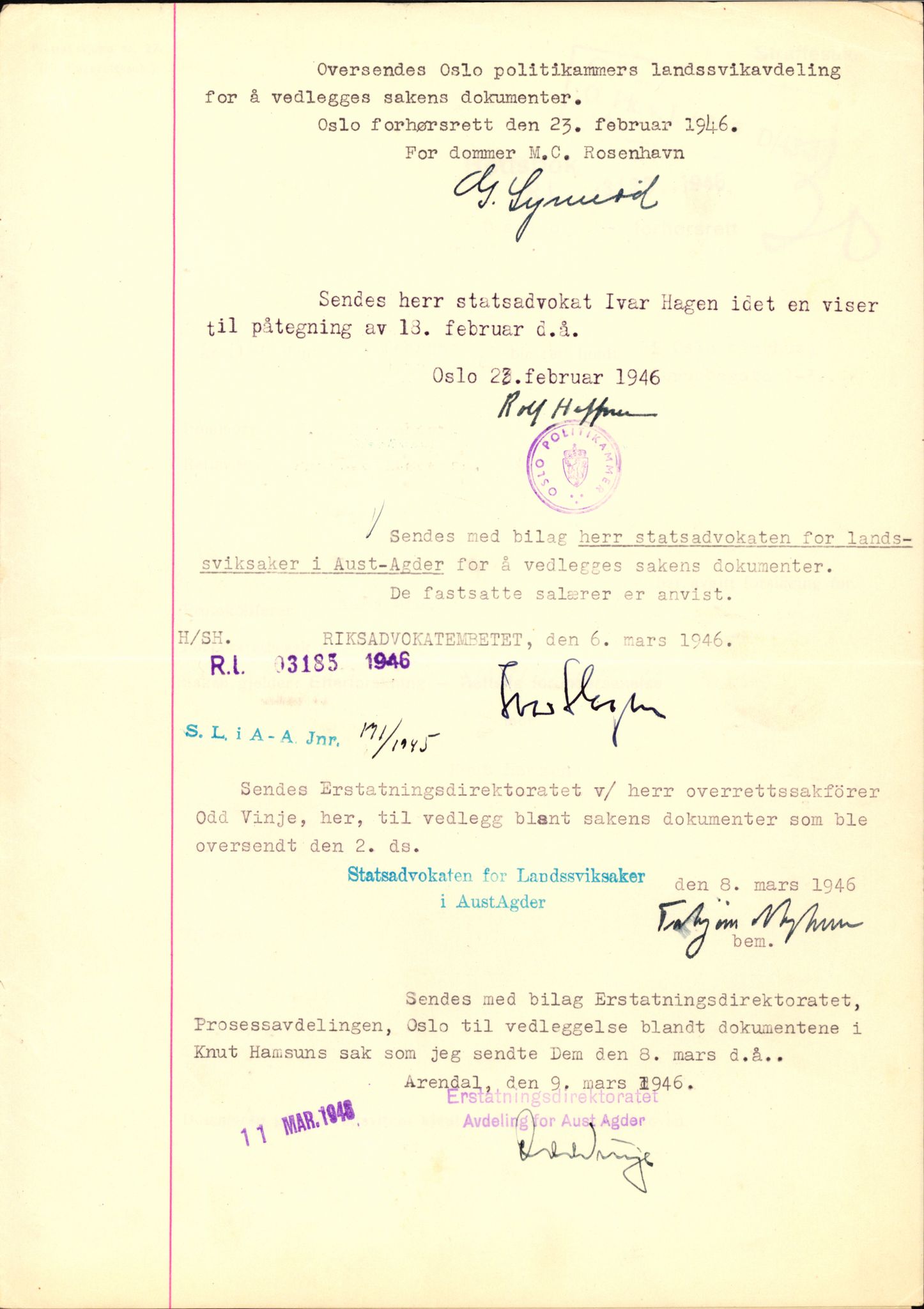 Landssvikarkivet, Arendal politikammer, RA/S-3138-25/D/Dc/L0029: Anr. 192/45, 1945-1951, p. 333