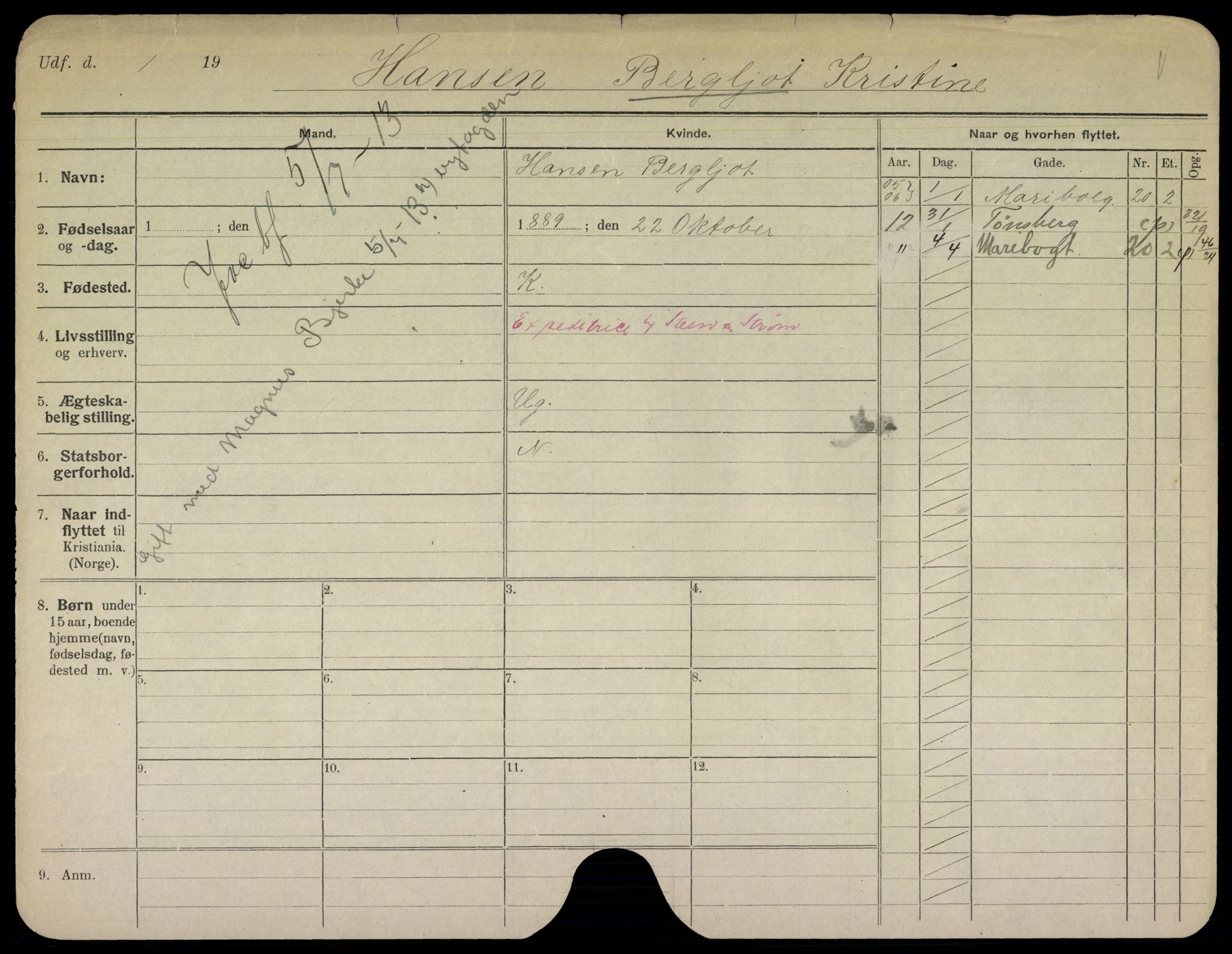 Oslo folkeregister, Registerkort, AV/SAO-A-11715/K/Kb/L0017: H - L, 1913