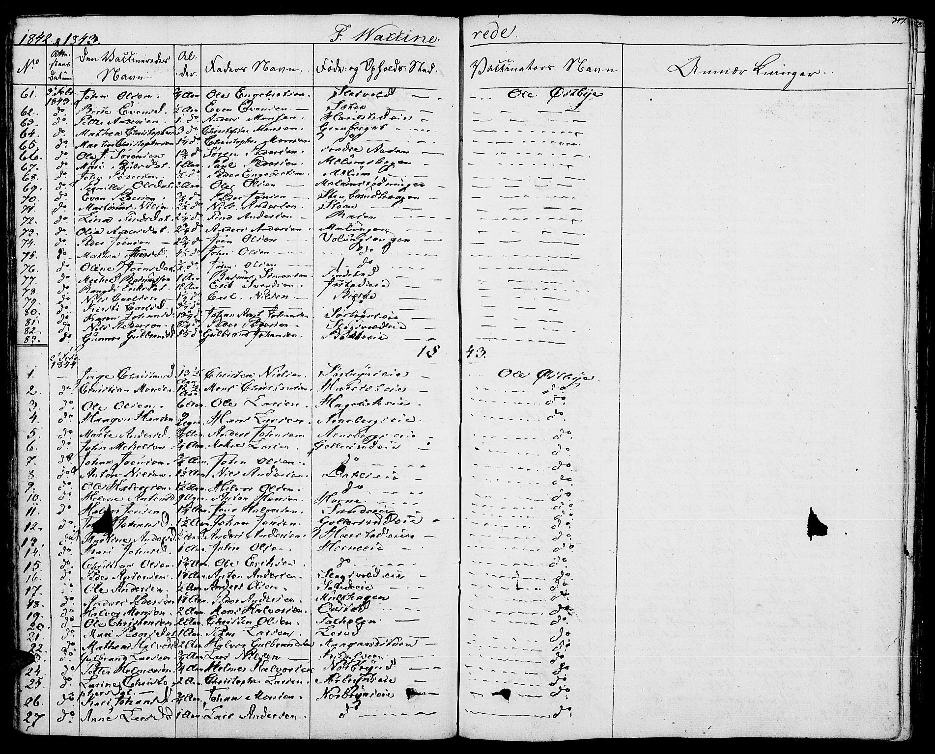 Romedal prestekontor, SAH/PREST-004/K/L0003: Parish register (official) no. 3, 1829-1846, p. 347