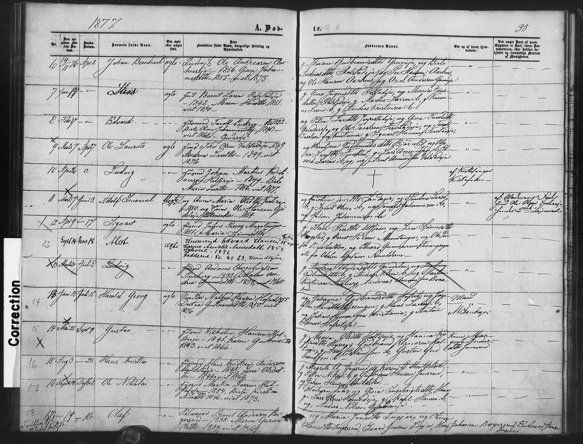 Nes prestekontor Kirkebøker, SAO/A-10410/F/Fb/L0001: Parish register (official) no. II 1, 1859-1882, p. 35