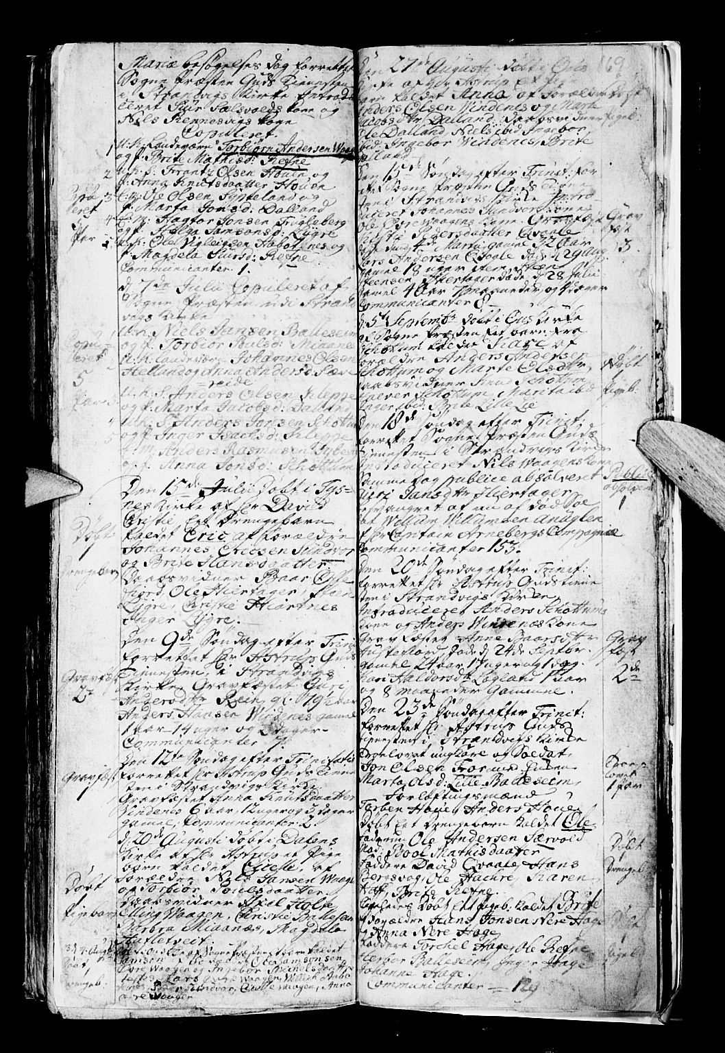Os sokneprestembete, SAB/A-99929: Parish register (official) no. A 5, 1669-1760, p. 169