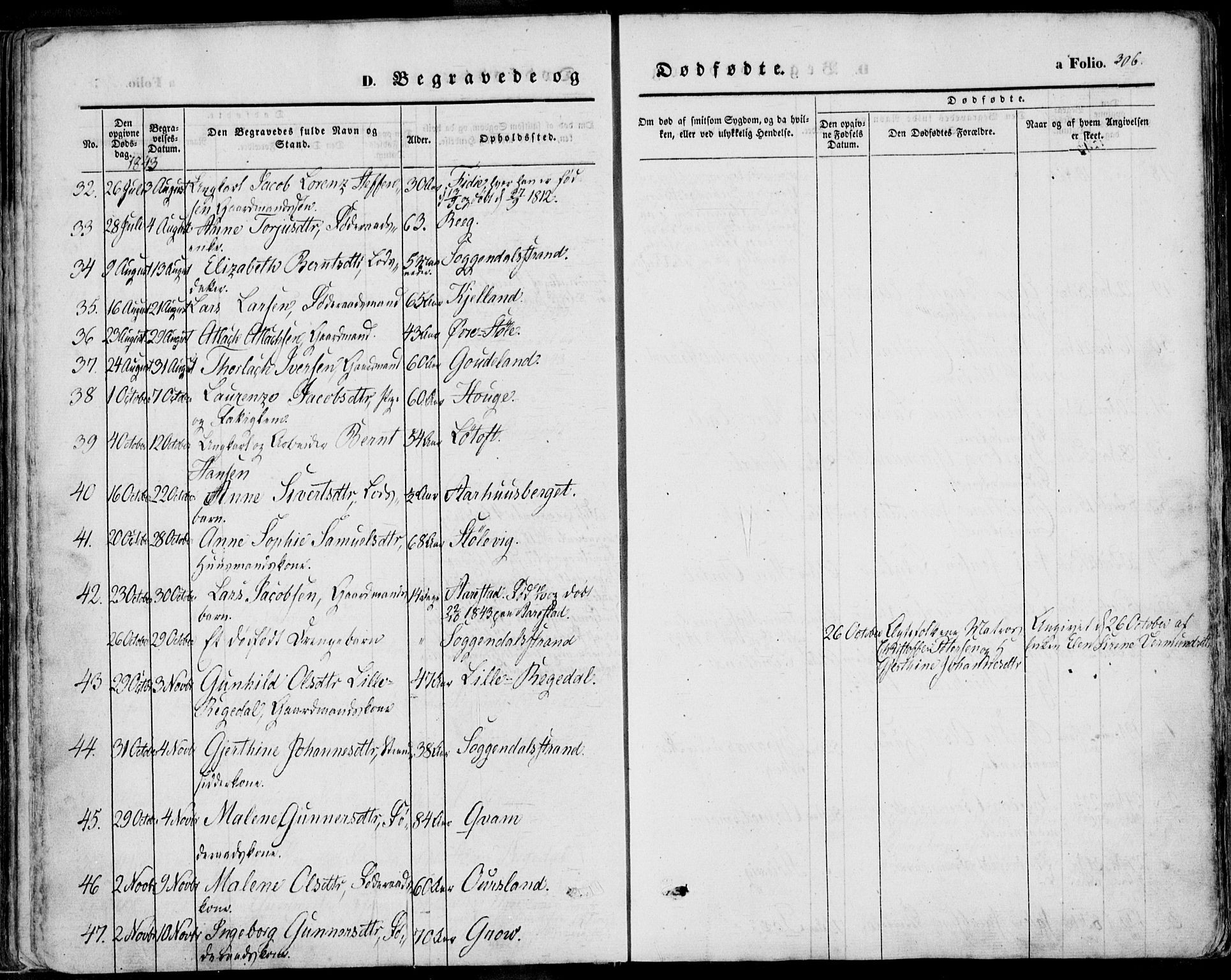 Sokndal sokneprestkontor, AV/SAST-A-101808: Parish register (official) no. A 8.2, 1842-1857, p. 306