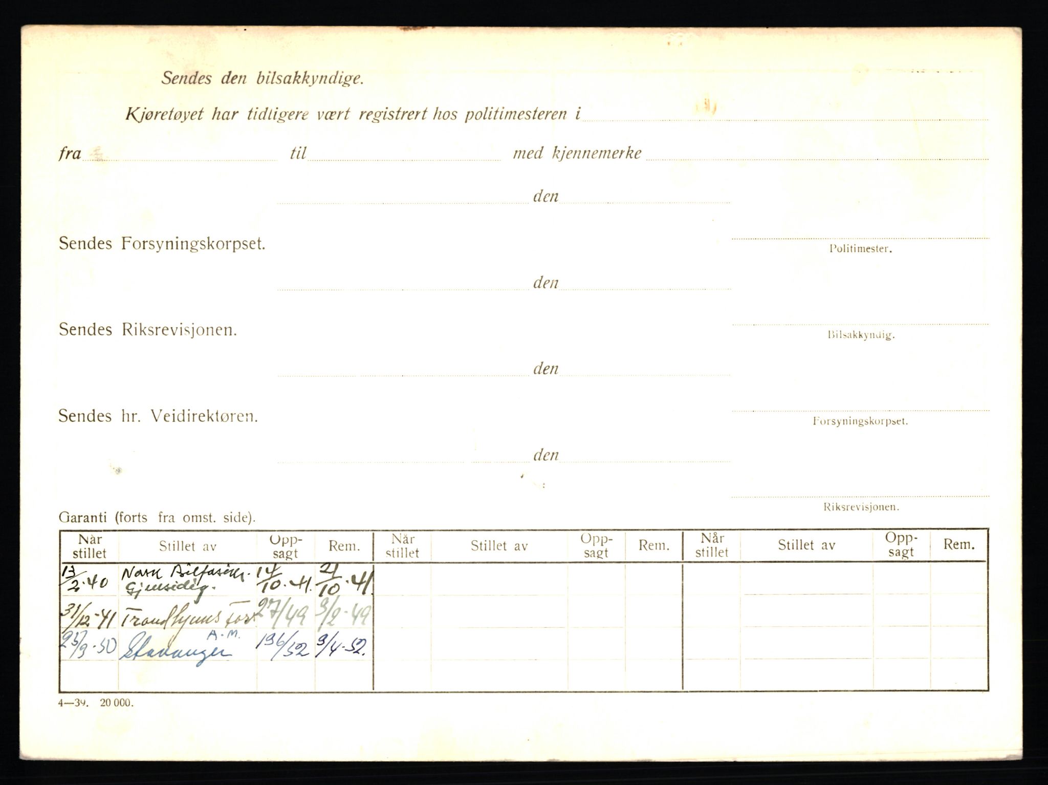 Stavanger trafikkstasjon, AV/SAST-A-101942/0/F/L0004: L-1000 - L-1349, 1930-1971, p. 42