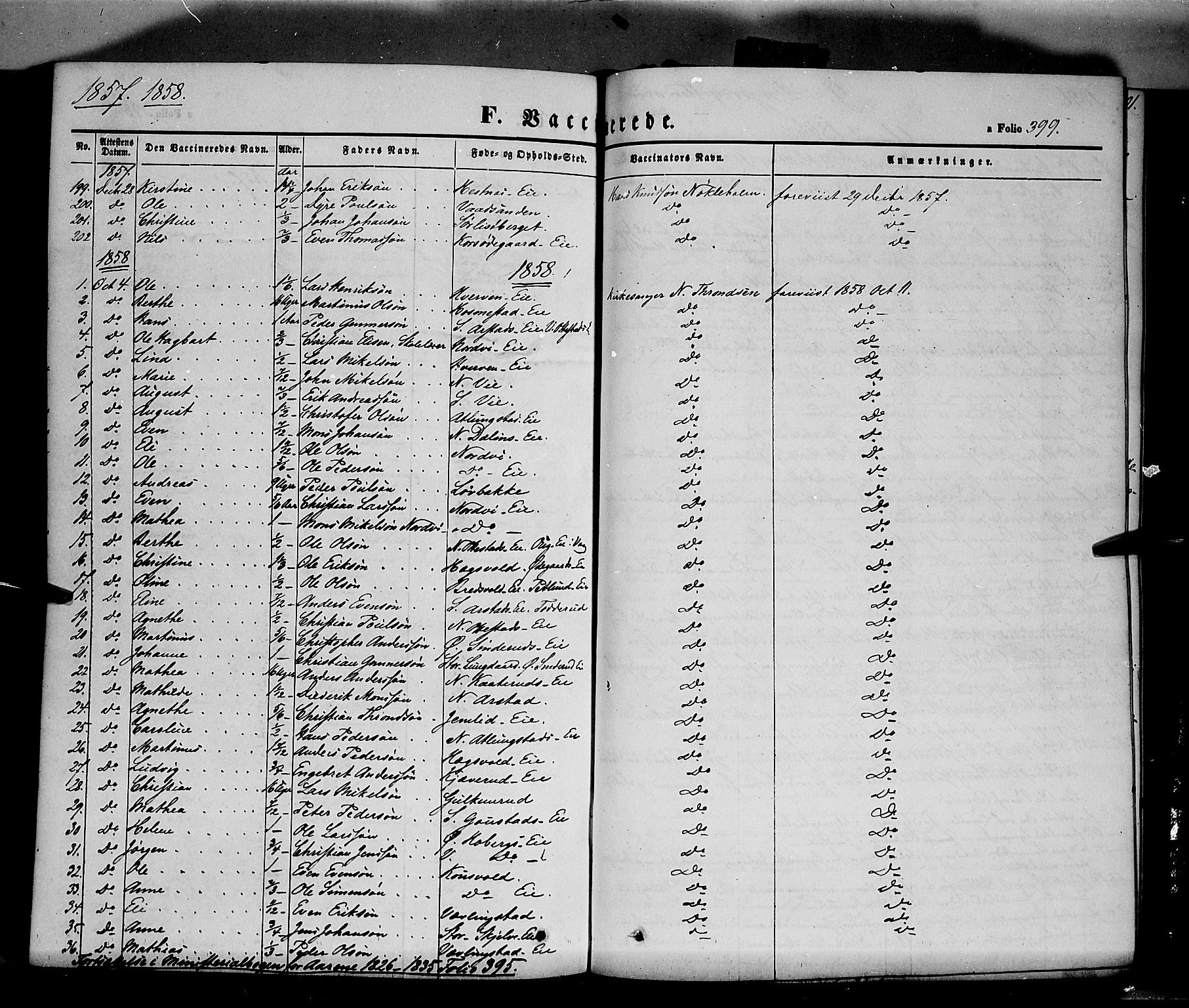 Stange prestekontor, SAH/PREST-002/K/L0011: Parish register (official) no. 11, 1846-1852, p. 399