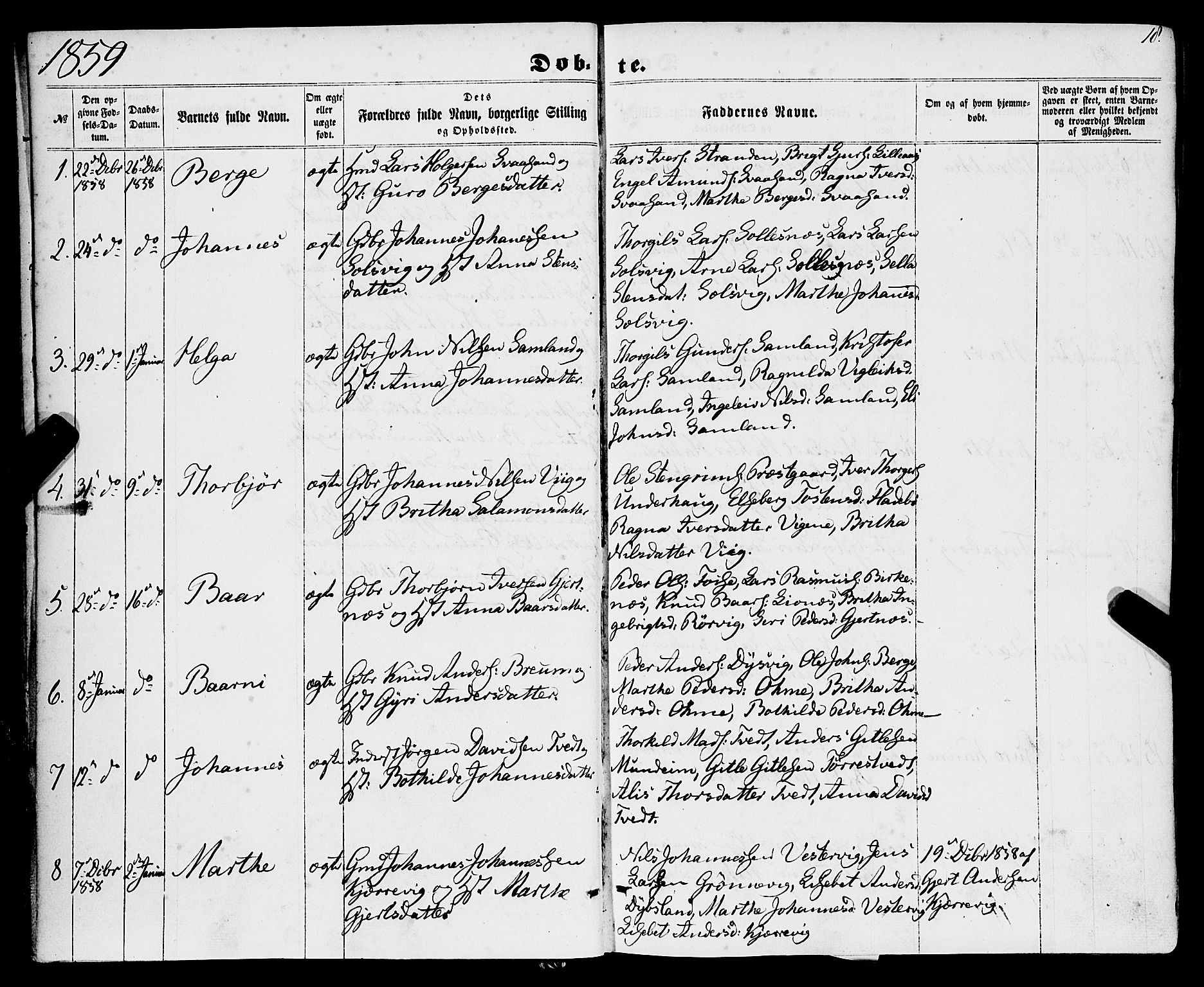 Strandebarm sokneprestembete, AV/SAB-A-78401/H/Haa: Parish register (official) no. A 8, 1858-1872, p. 18