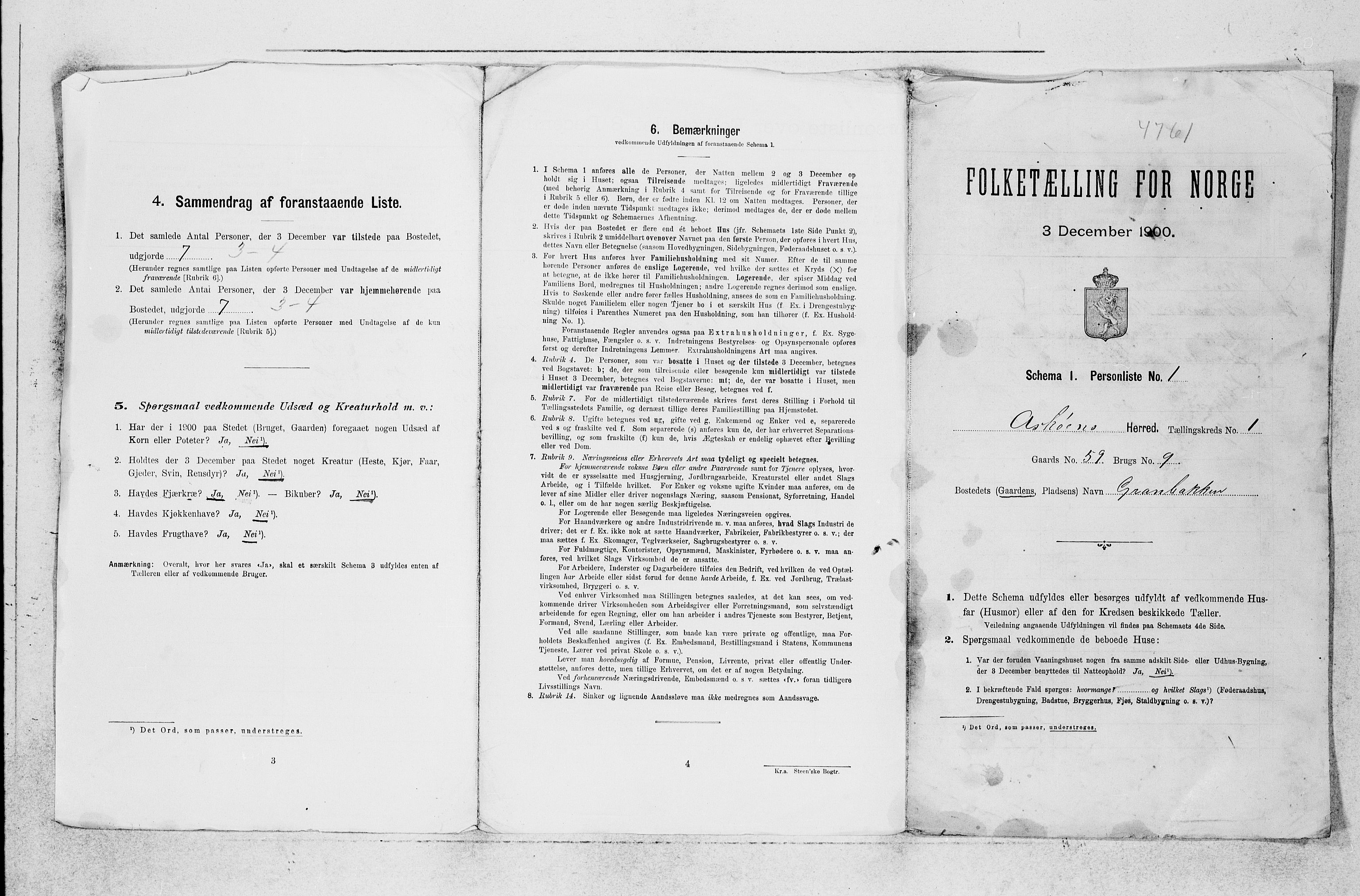 SAB, 1900 census for Askøy, 1900, p. 129