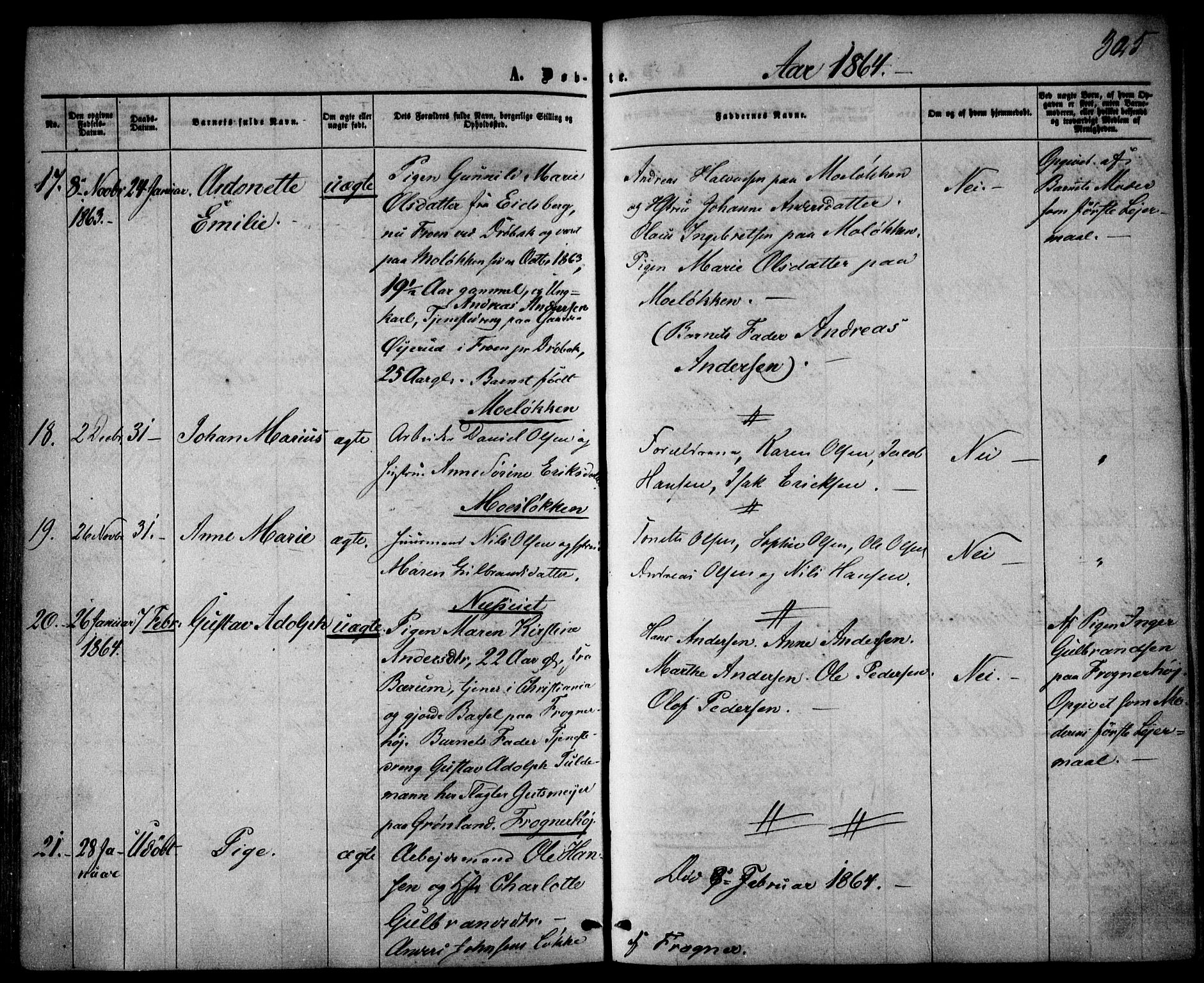 Vestre Aker prestekontor Kirkebøker, SAO/A-10025/F/Fa/L0003: Parish register (official) no. 3, 1857-1868, p. 325