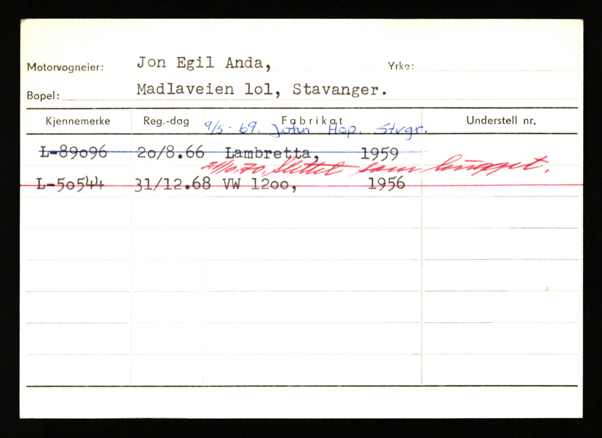 Stavanger trafikkstasjon, SAST/A-101942/0/H/L0001: Abarbanell - Askerud, 1930-1971, p. 957