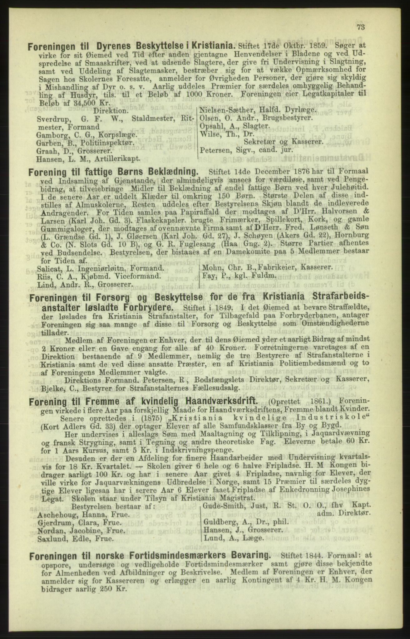 Kristiania/Oslo adressebok, PUBL/-, 1886, p. 73