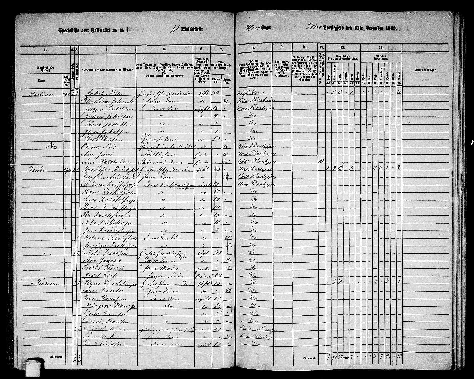 RA, 1865 census for Herøy, 1865, p. 10