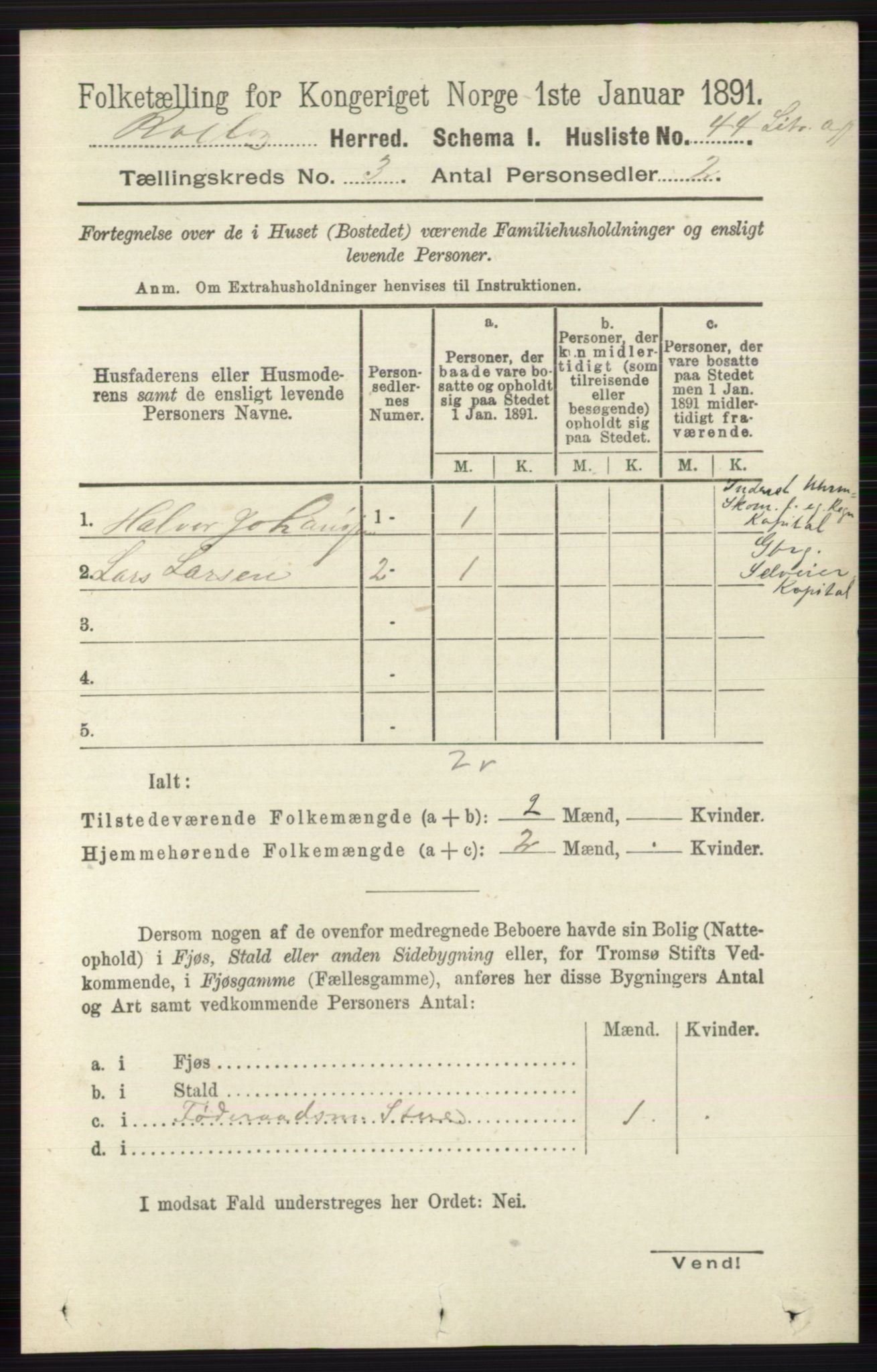 RA, 1891 census for 0632 Rollag, 1891, p. 910