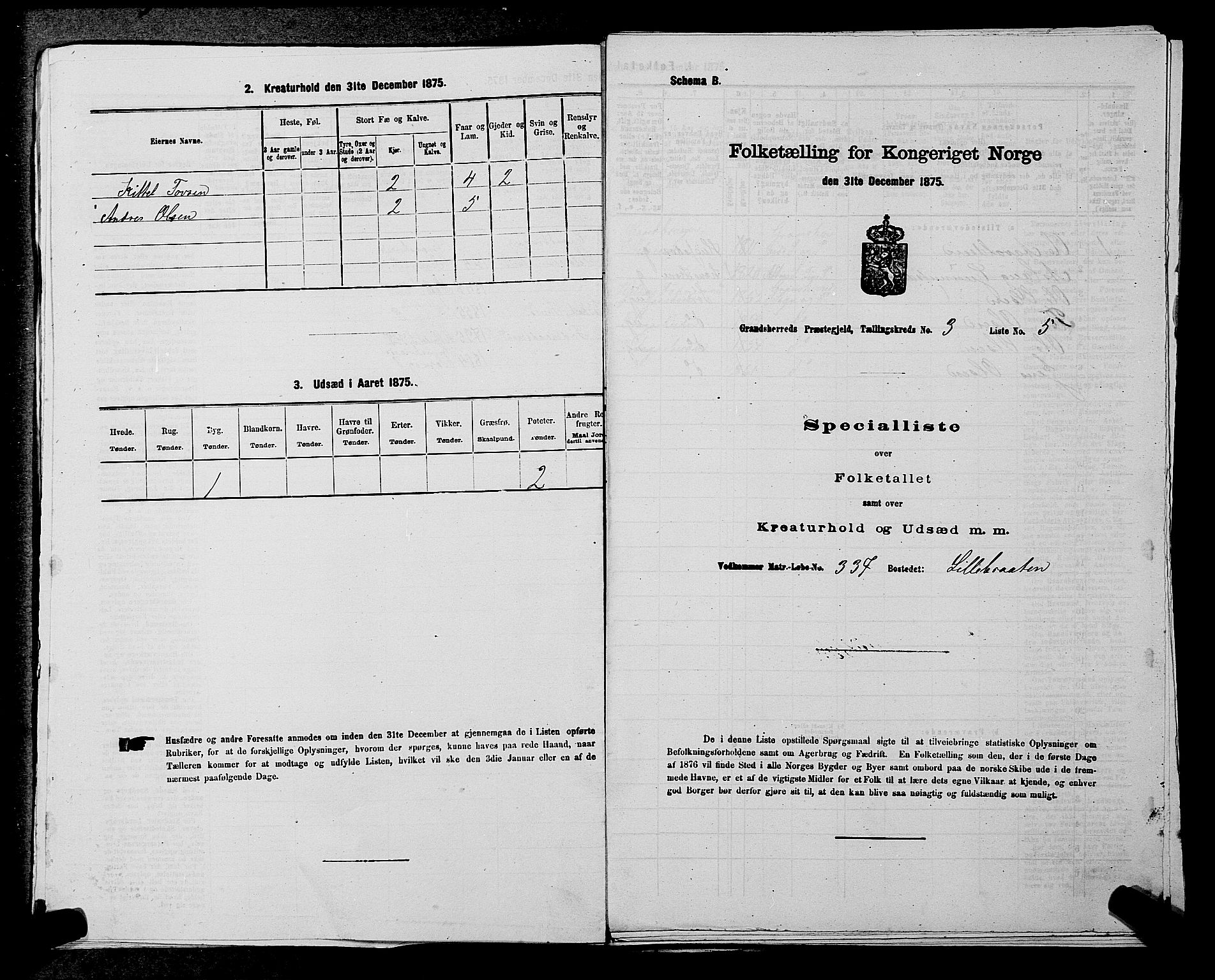 SAKO, 1875 census for 0824P Gransherad, 1875, p. 374