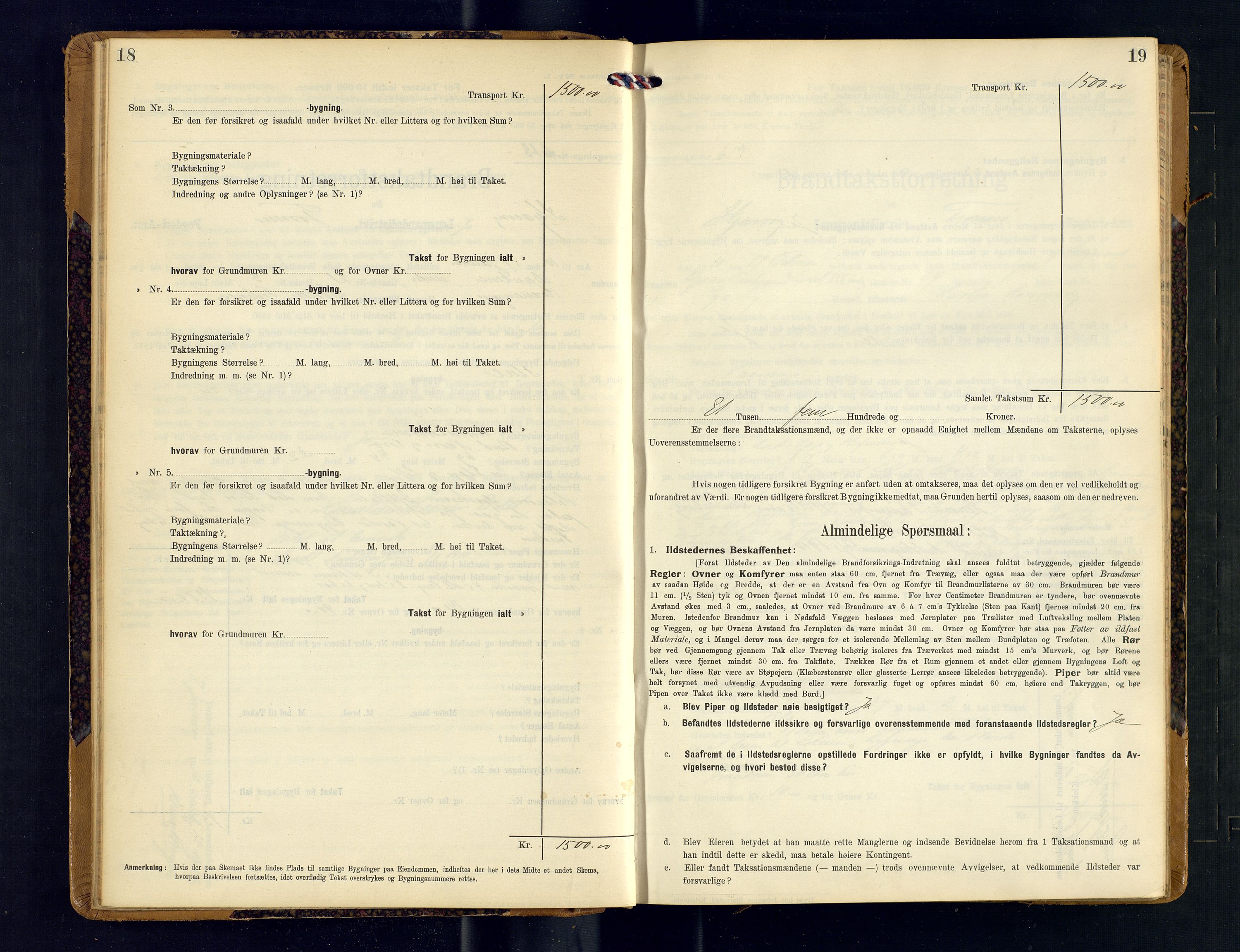 Skjervøy lensmannskontor, AV/SATØ-SATØ-63/F/Fu/Fub/L0247: Branntakstprotokoll (S), 1909-1912, p. 18-19