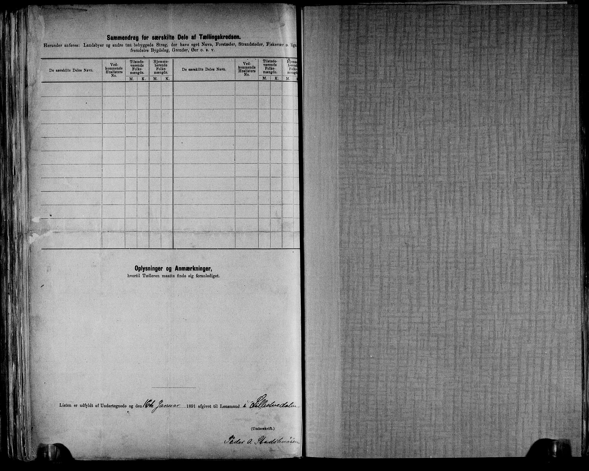 RA, 1891 census for 0438 Lille Elvedalen, 1891, p. 27
