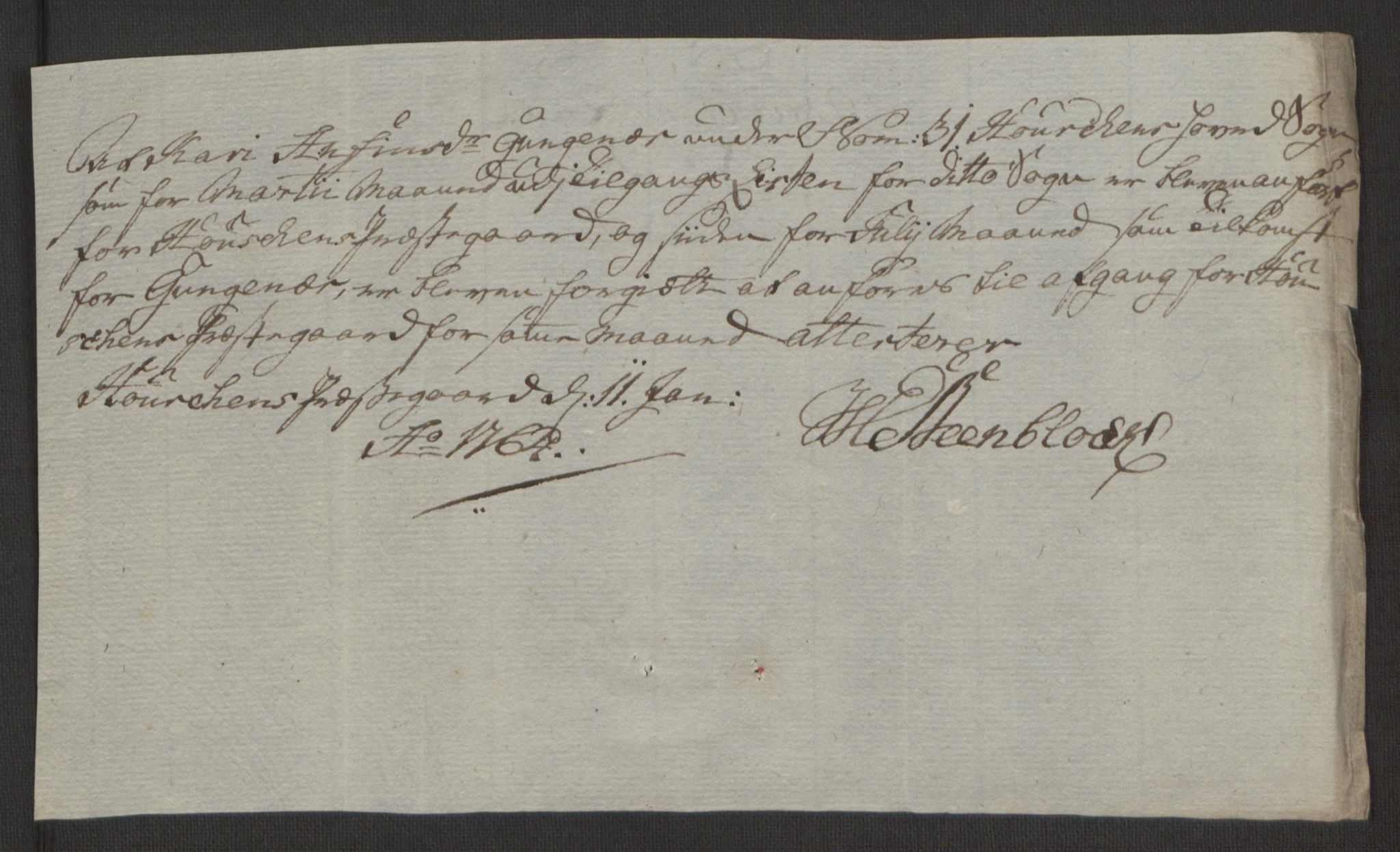 Rentekammeret inntil 1814, Reviderte regnskaper, Hovedkasseregnskaper, AV/RA-EA-4065/Rf/L0072b: Ekstraskatteregnskap, 1762, p. 369