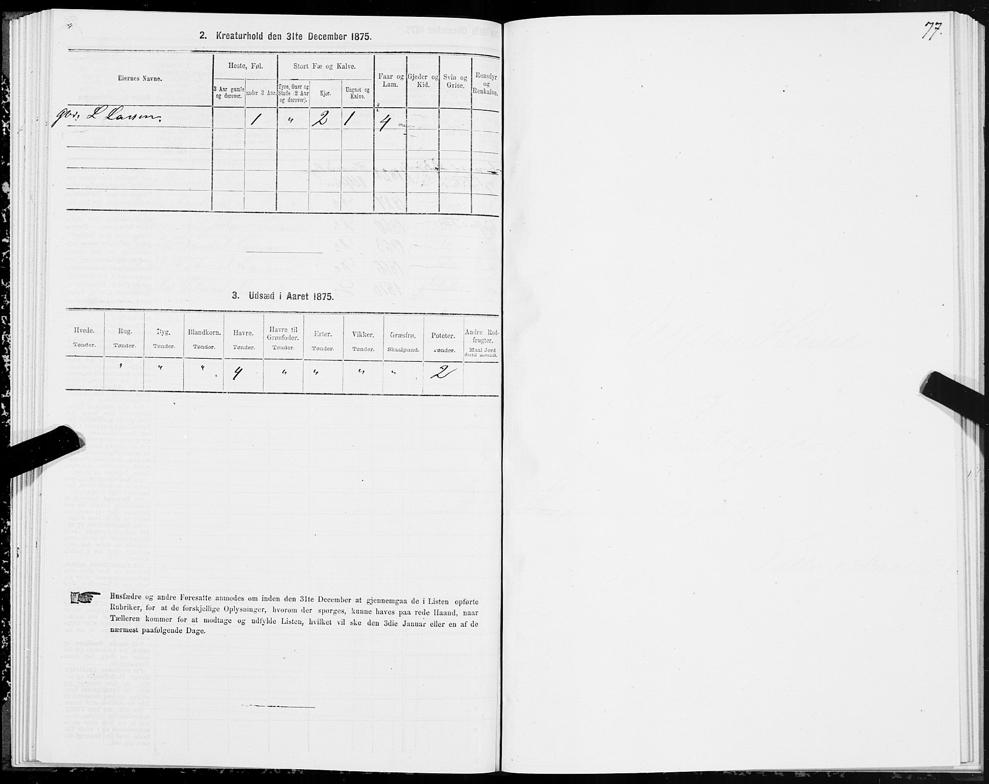 SAT, 1875 census for 1516P Ulstein, 1875, p. 5077