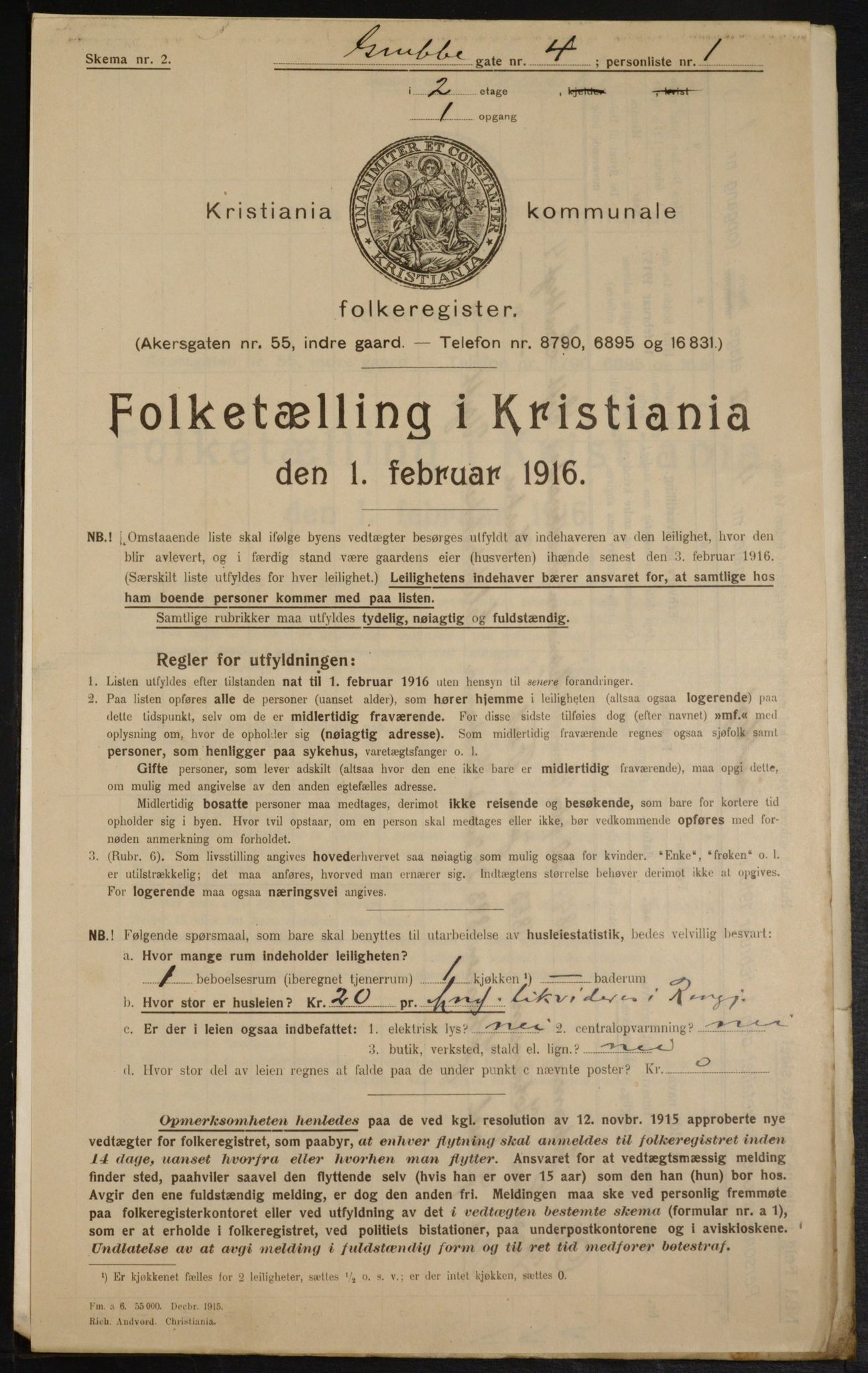 OBA, Municipal Census 1916 for Kristiania, 1916, p. 30753