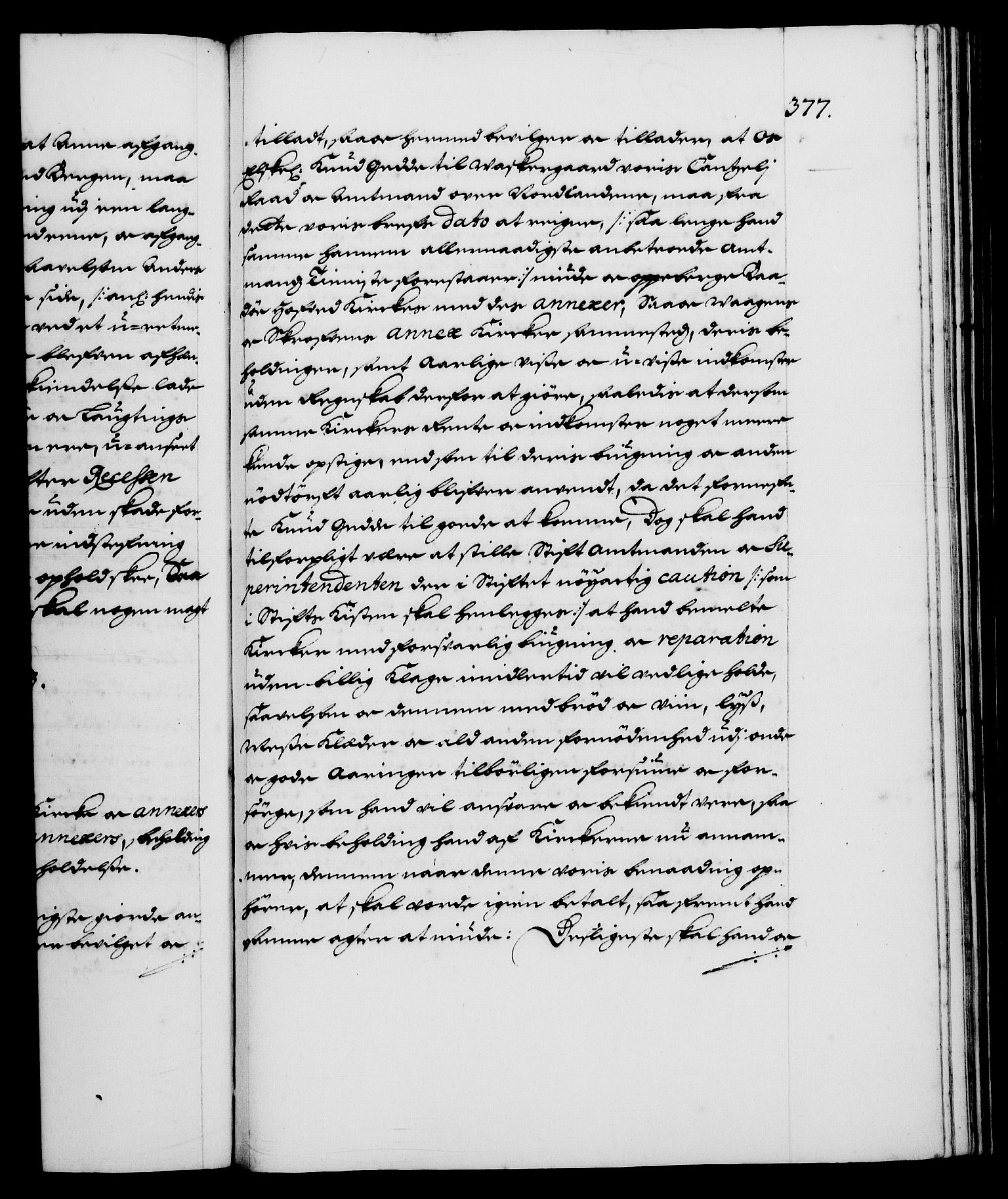 Danske Kanselli 1572-1799, RA/EA-3023/F/Fc/Fca/Fcaa/L0013: Norske registre (mikrofilm), 1681-1684, p. 377a