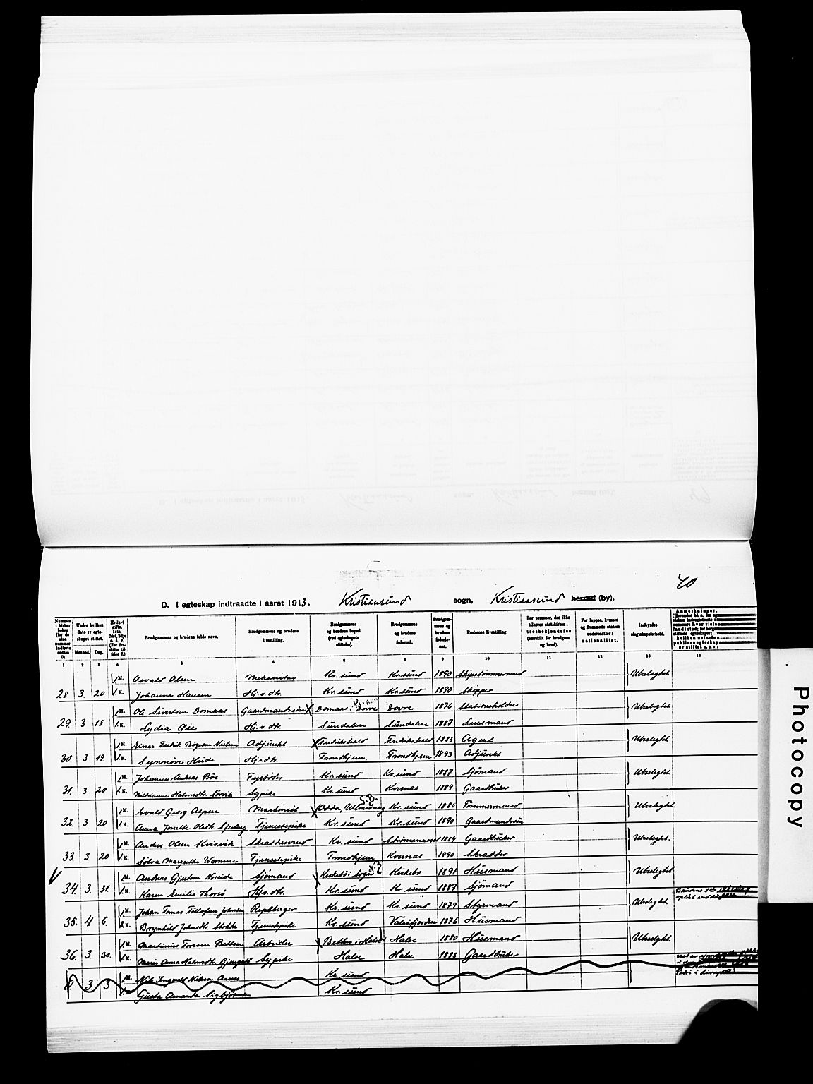 Ministerialprotokoller, klokkerbøker og fødselsregistre - Møre og Romsdal, AV/SAT-A-1454/572/L0859: Parish register (official) no. 572D03, 1903-1916