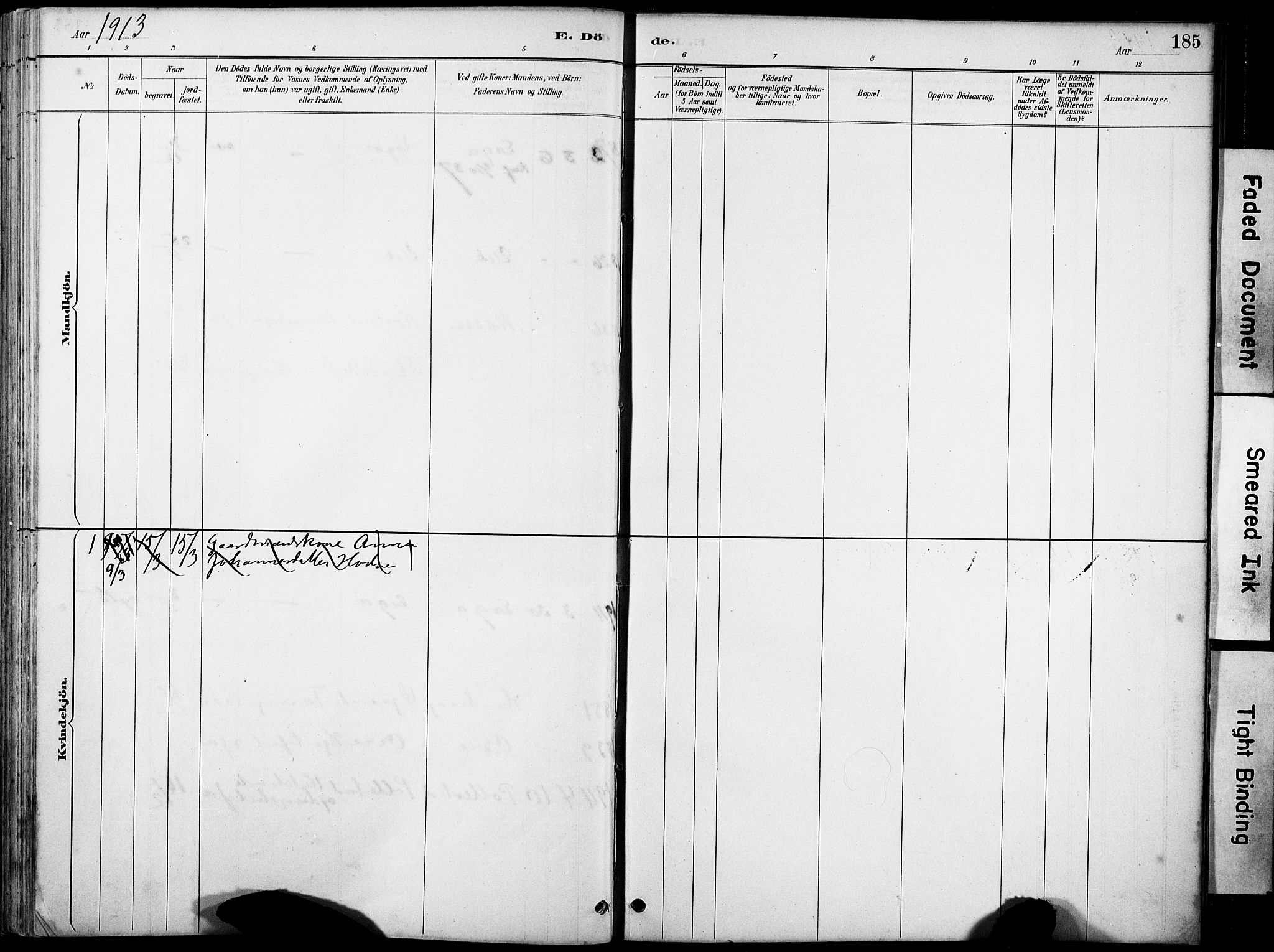 Klepp sokneprestkontor, AV/SAST-A-101803/001/3/30BA/L0007: Parish register (official) no. A 8, 1886-1912, p. 185