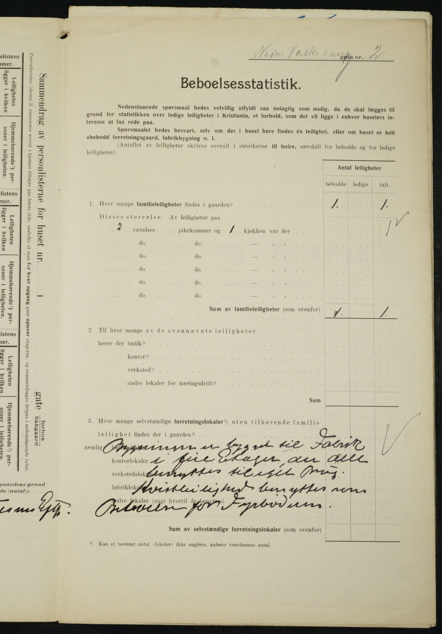 OBA, Municipal Census 1910 for Kristiania, 1910, p. 67209