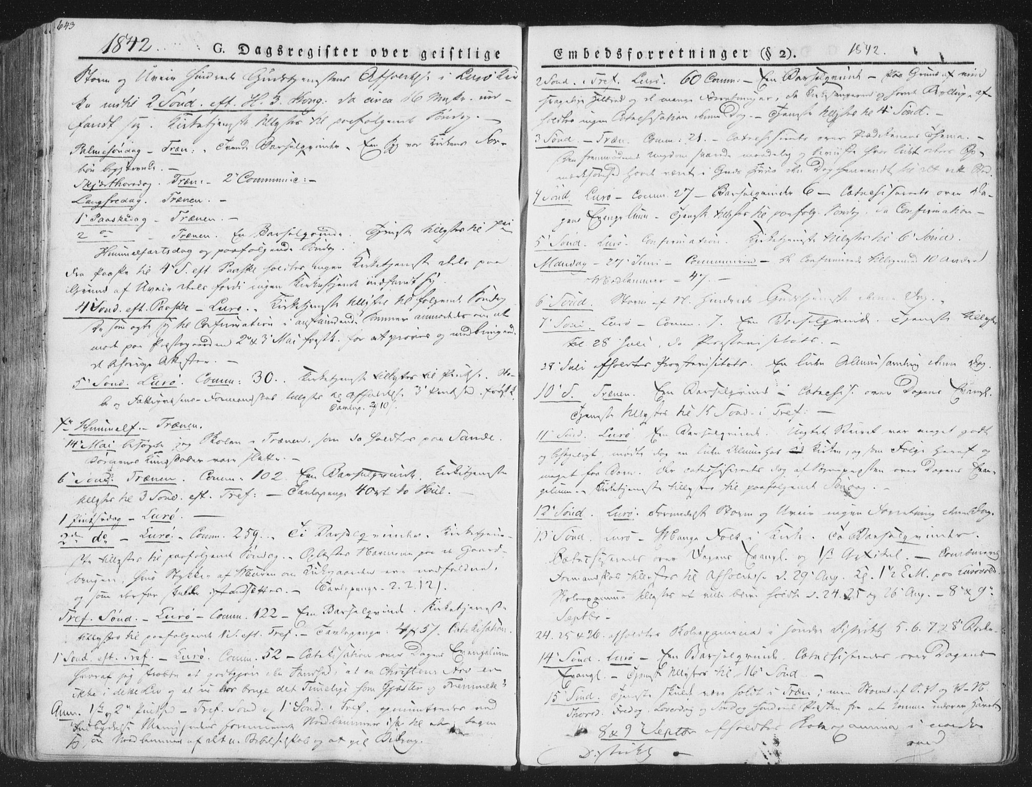 Ministerialprotokoller, klokkerbøker og fødselsregistre - Nordland, SAT/A-1459/839/L0566: Parish register (official) no. 839A03, 1825-1862, p. 643
