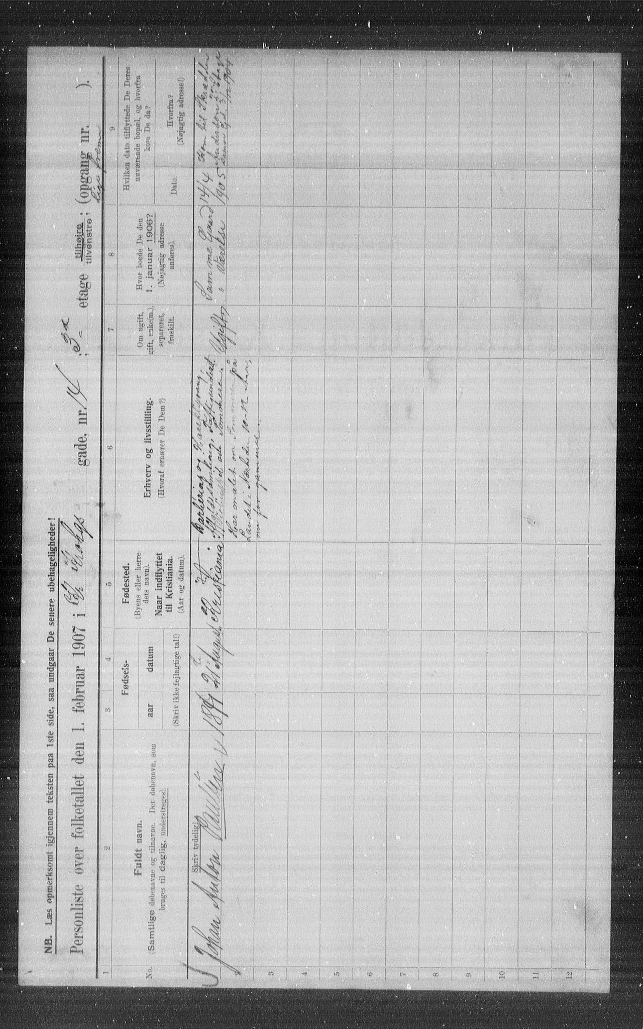 OBA, Municipal Census 1907 for Kristiania, 1907, p. 21939