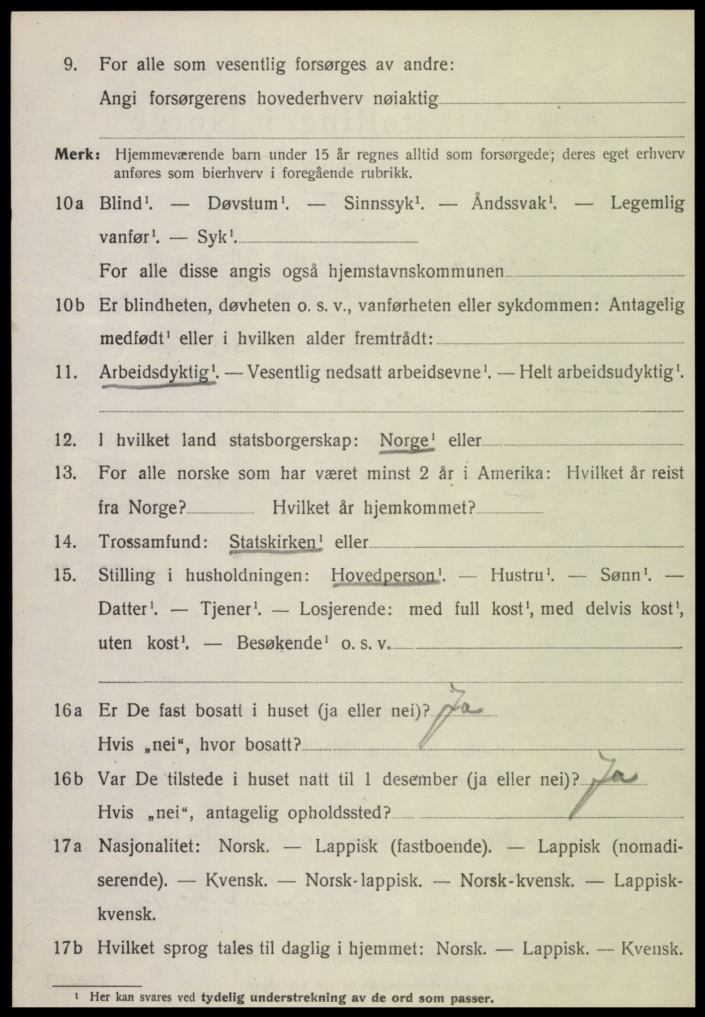 SAT, 1920 census for Gravvik, 1920, p. 735