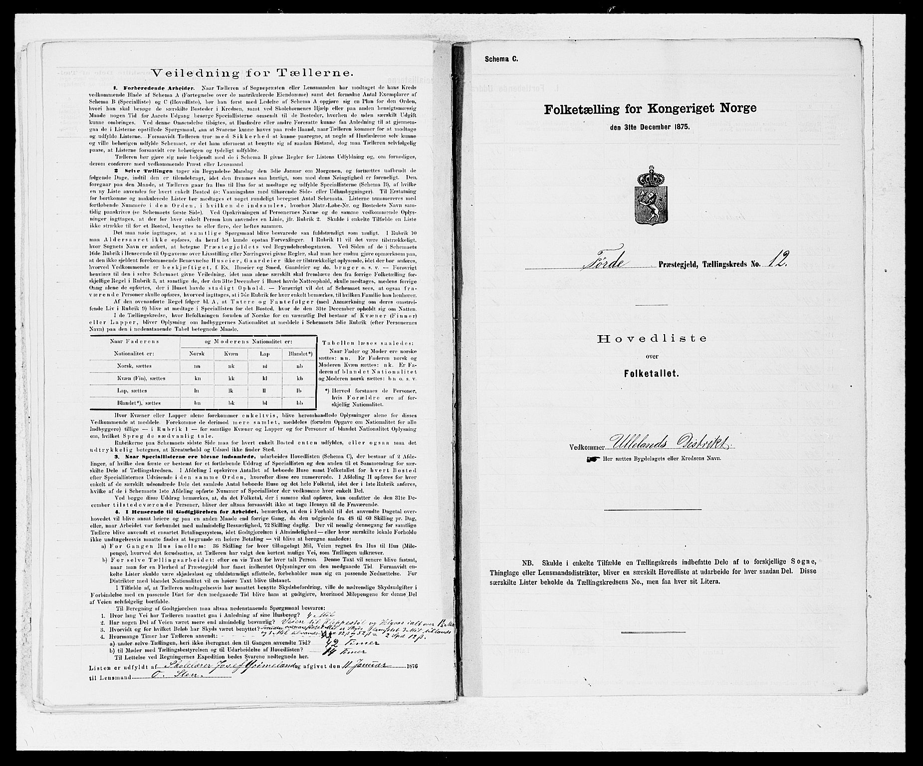 SAB, 1875 census for 1432P Førde, 1875, p. 26