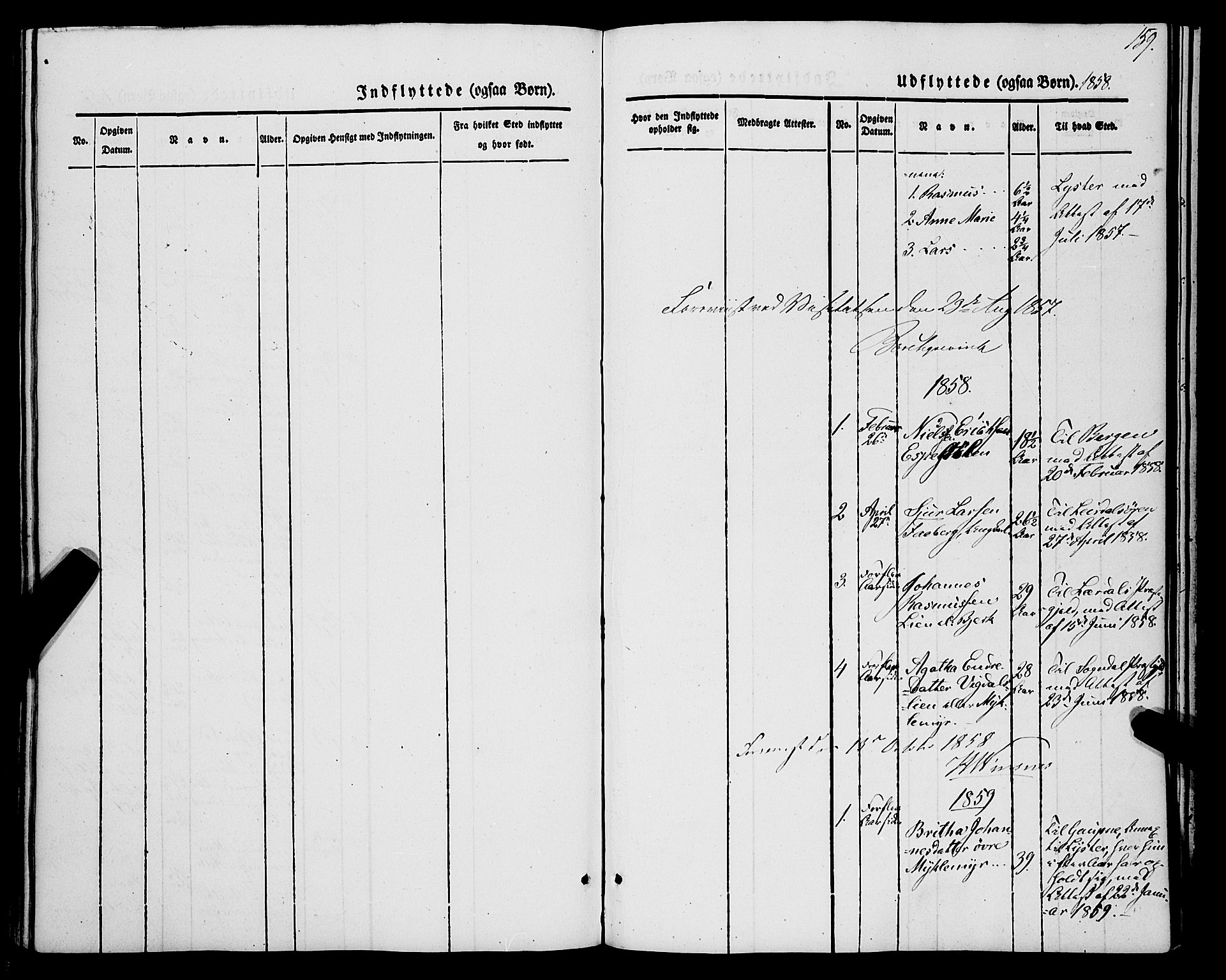 Jostedal sokneprestembete, AV/SAB-A-80601/H/Haa/Haaa/L0005: Parish register (official) no. A 5, 1849-1877, p. 159