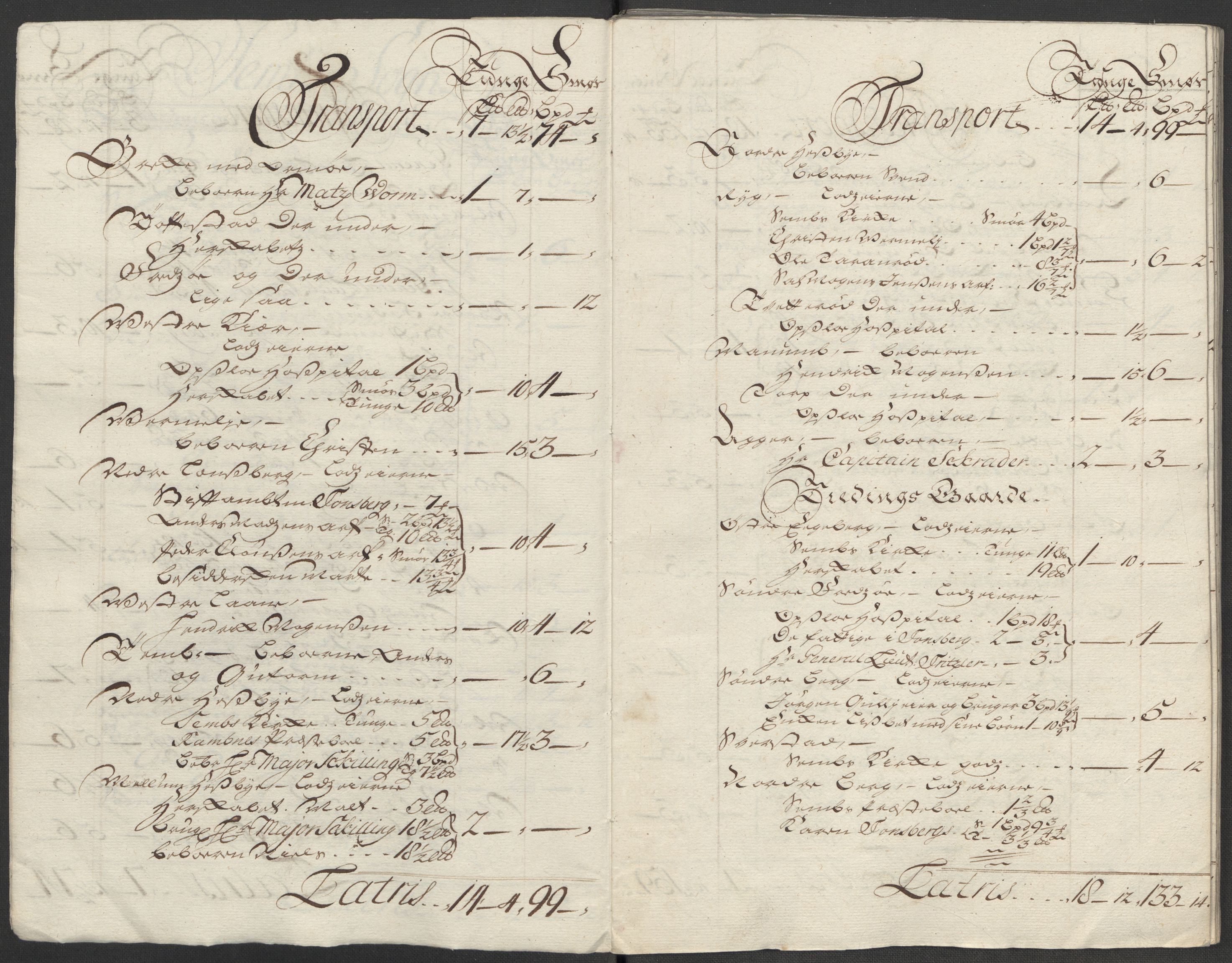 Rentekammeret inntil 1814, Reviderte regnskaper, Fogderegnskap, RA/EA-4092/R32/L1879: Fogderegnskap Jarlsberg grevskap, 1714-1715, p. 252