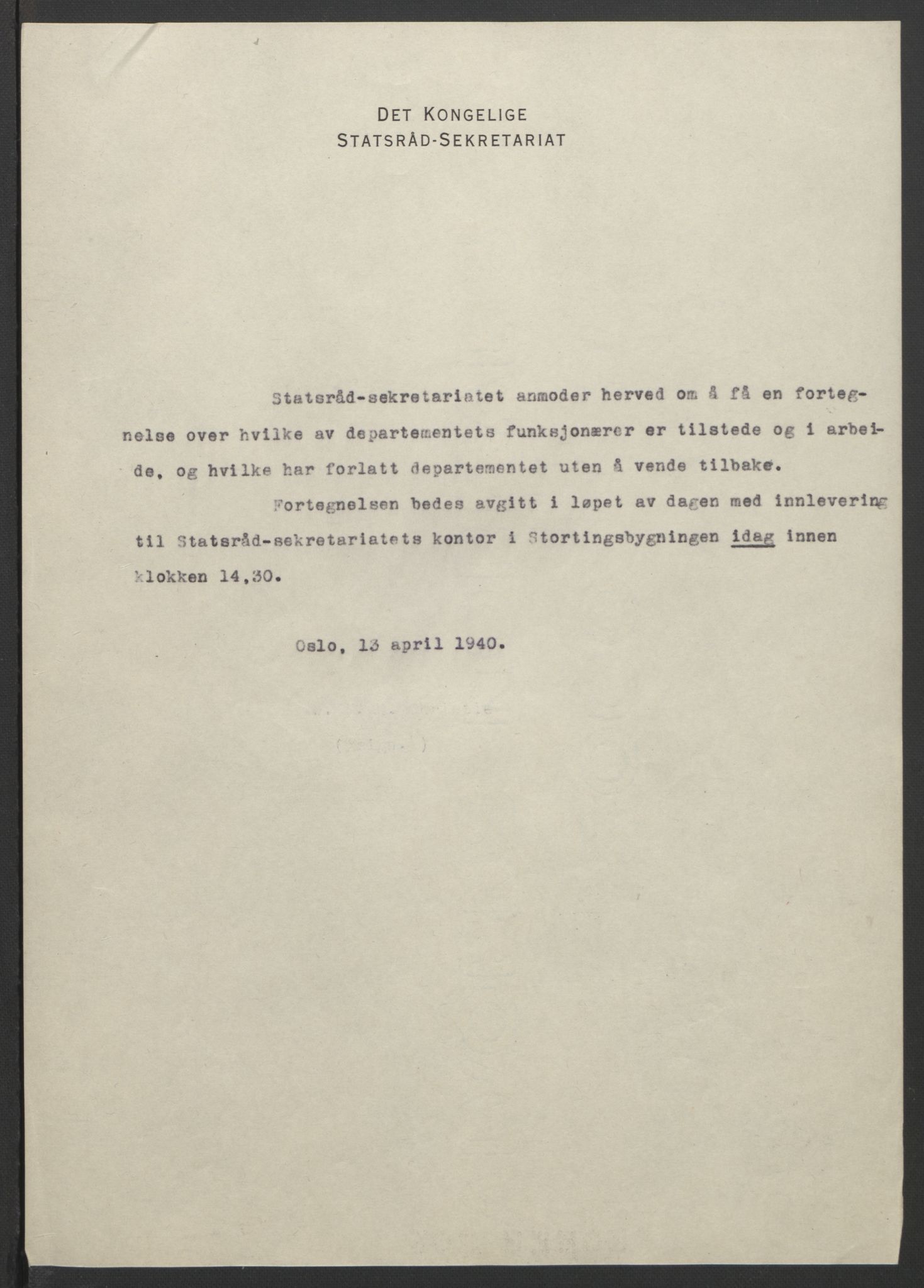 NS-administrasjonen 1940-1945 (Statsrådsekretariatet, de kommisariske statsråder mm), AV/RA-S-4279/D/Db/L0111/0003: Saker fra krigsårene / Journal, 1940-1945, p. 20