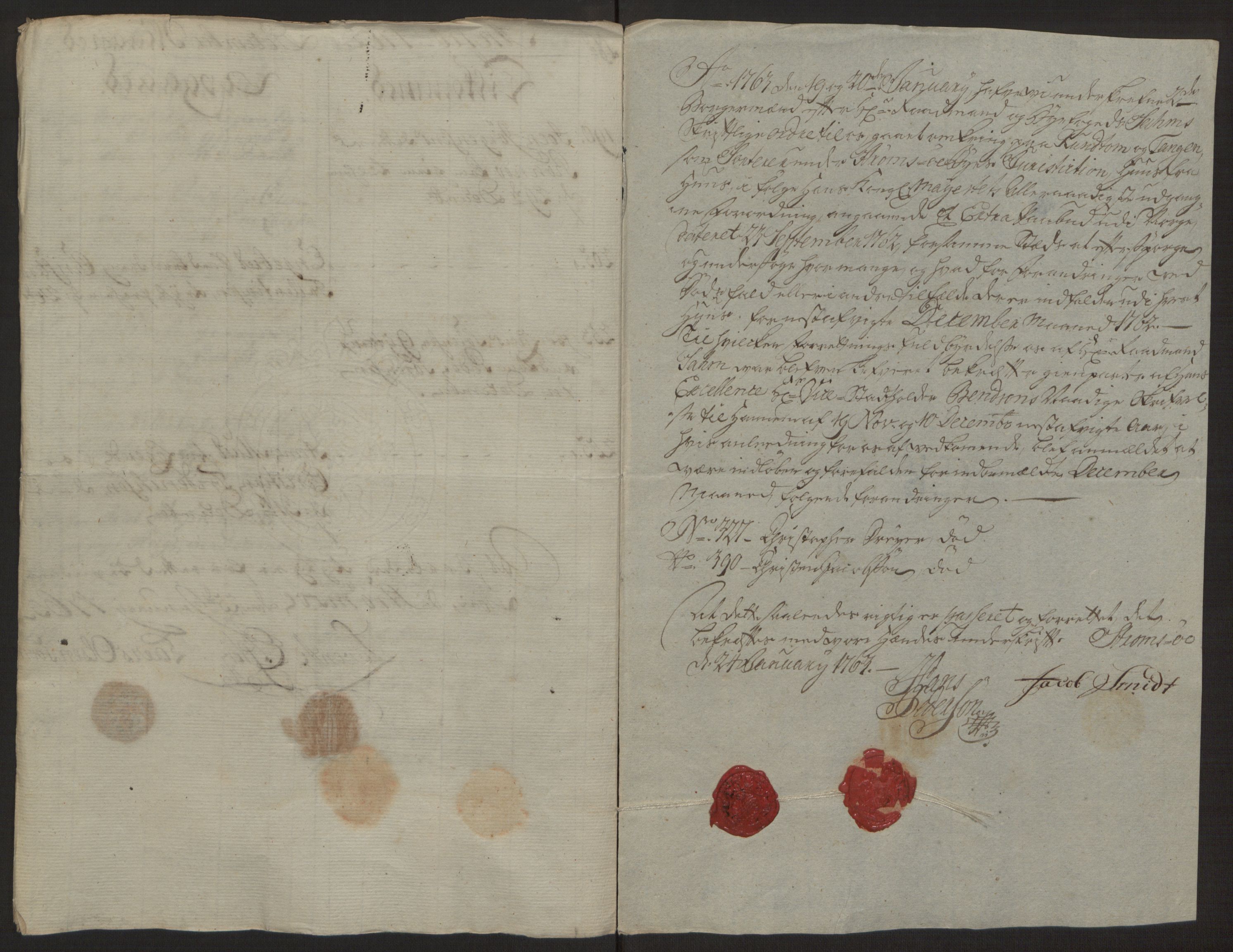 Rentekammeret inntil 1814, Reviderte regnskaper, Byregnskaper, AV/RA-EA-4066/R/Rg/L0144/0001: [G4] Kontribusjonsregnskap / Ekstraskatt, 1762-1767, p. 57