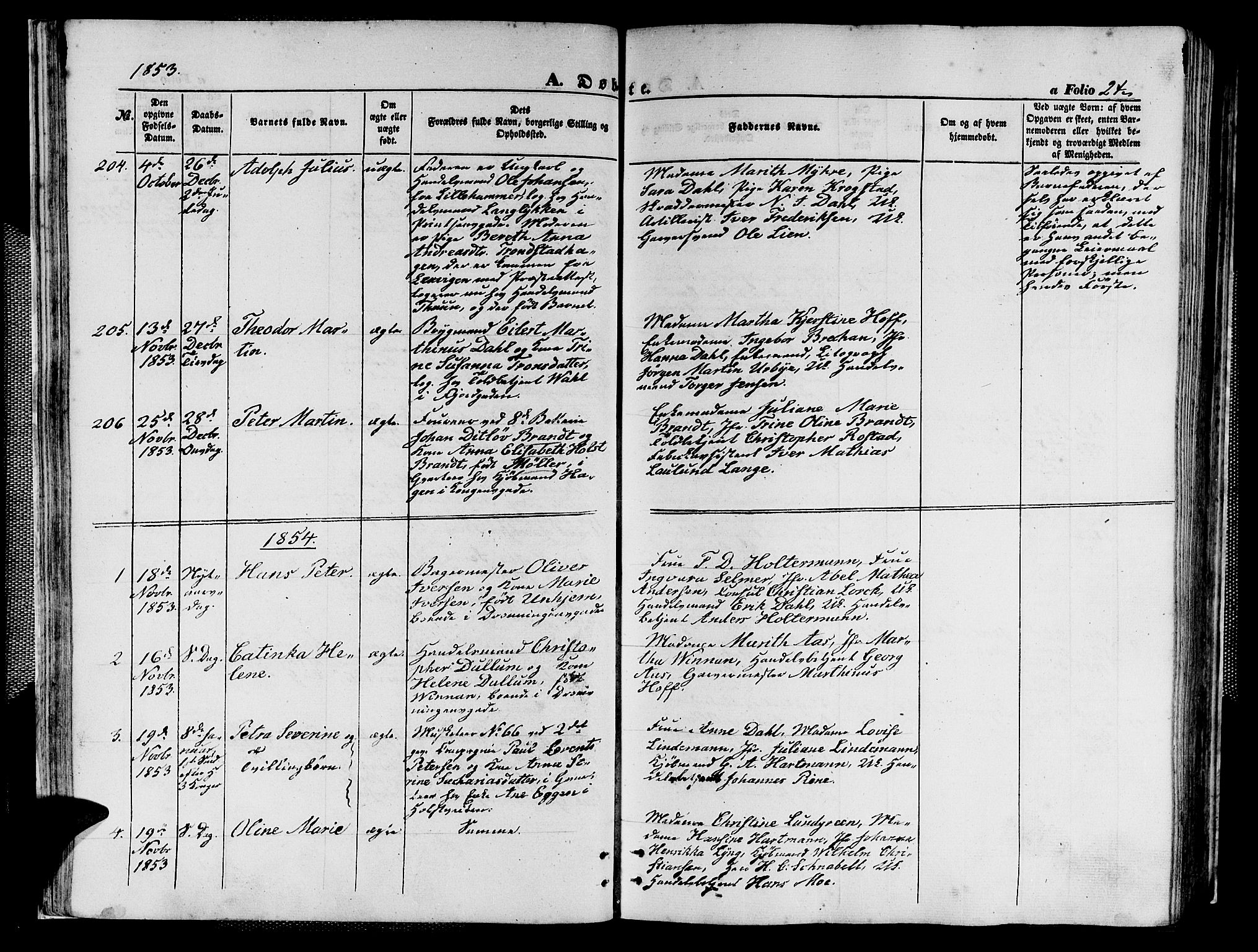 Ministerialprotokoller, klokkerbøker og fødselsregistre - Sør-Trøndelag, SAT/A-1456/602/L0138: Parish register (copy) no. 602C06, 1853-1858, p. 24