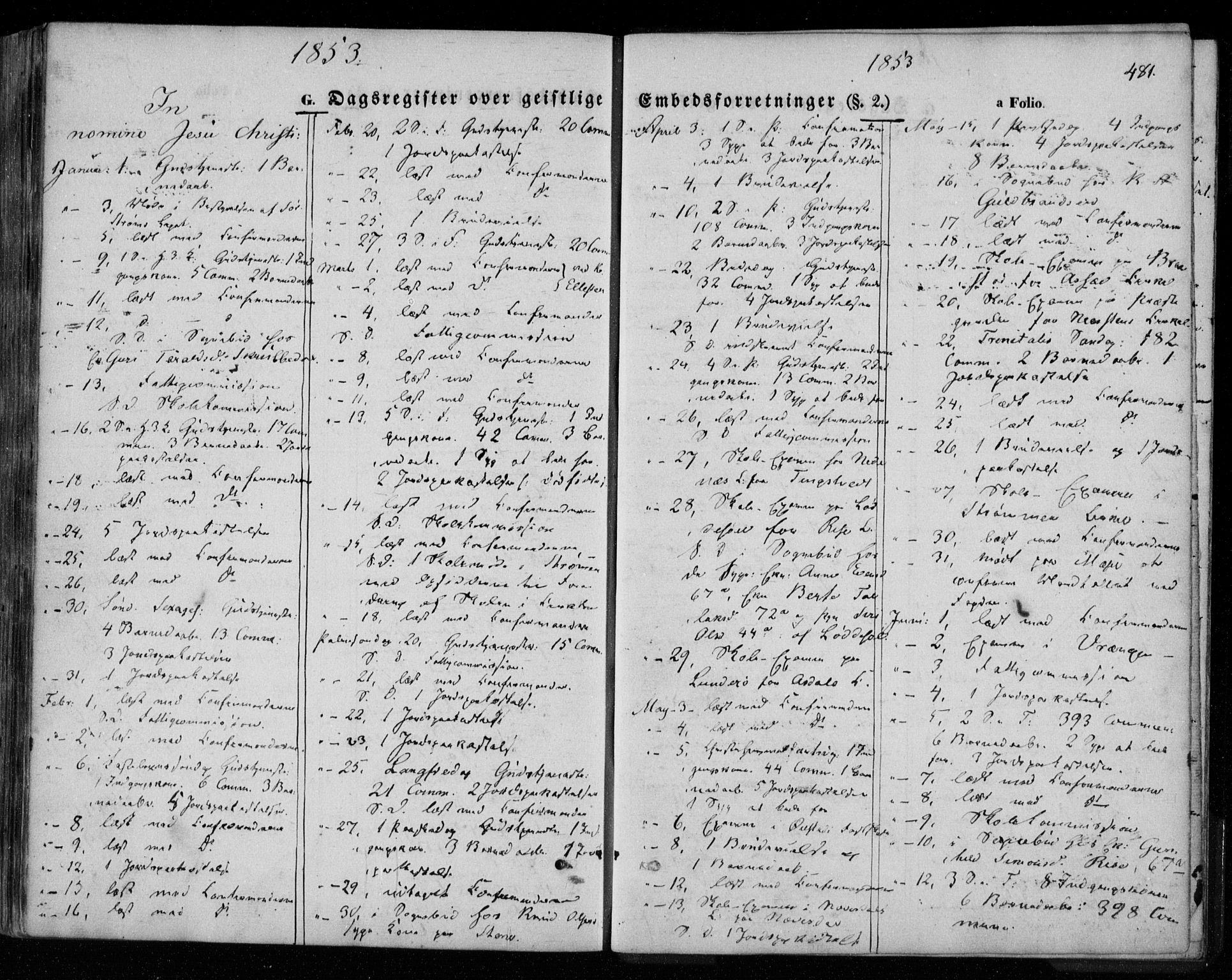 Øyestad sokneprestkontor, SAK/1111-0049/F/Fa/L0014: Parish register (official) no. A 14, 1843-1856, p. 481