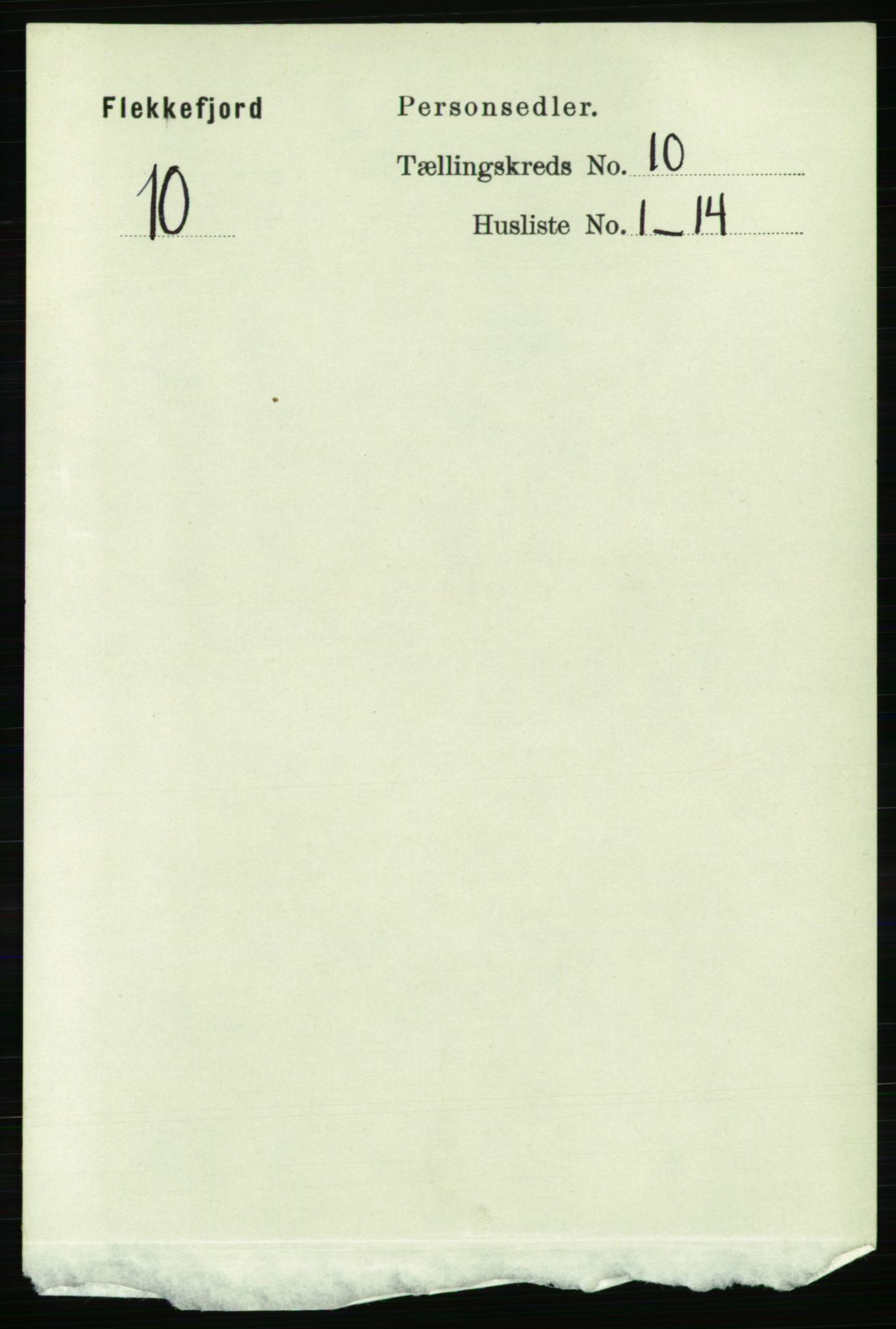 RA, 1891 census for 1004 Flekkefjord, 1891, p. 1536